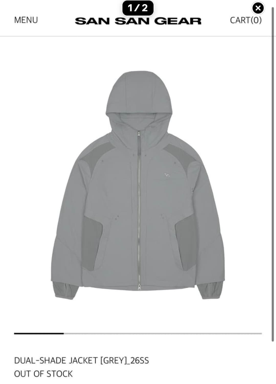 구매)) 산산기어 26ss 듀얼쉐이드 자켓 1사이즈 구해요! 상품이미지1