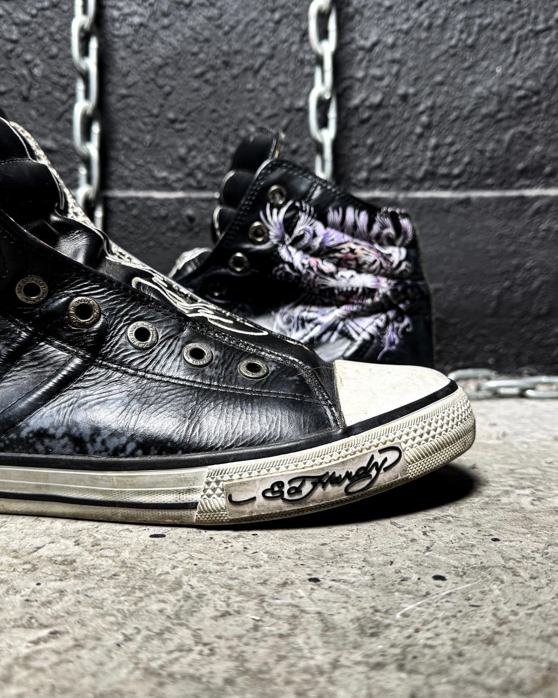 Ed Hardy – Dragon Print High-top Sneaker 상품이미지6