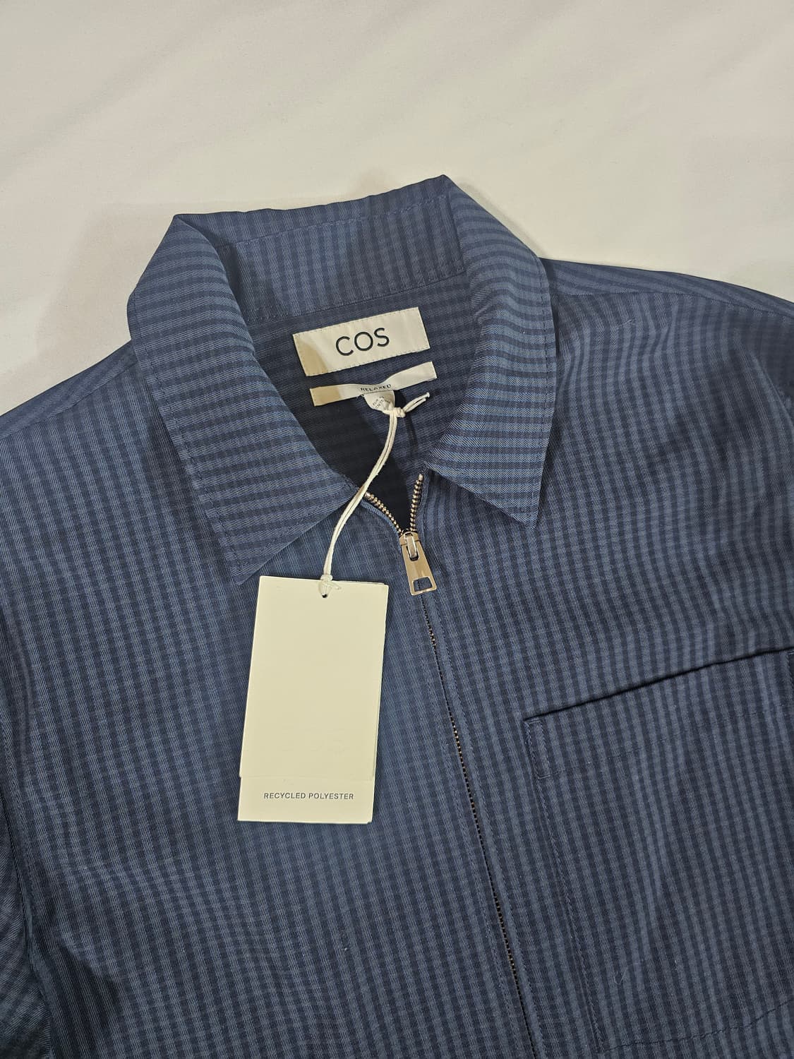 [새상품/XS] COS 코스 남성 릴렉스드 체크 셔츠 자켓 상품이미지4