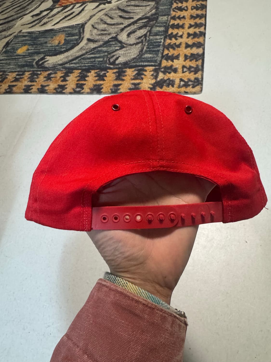 70~80s ford 트러커캡 볼캡 스냅백 레드 made in usa 상품이미지3