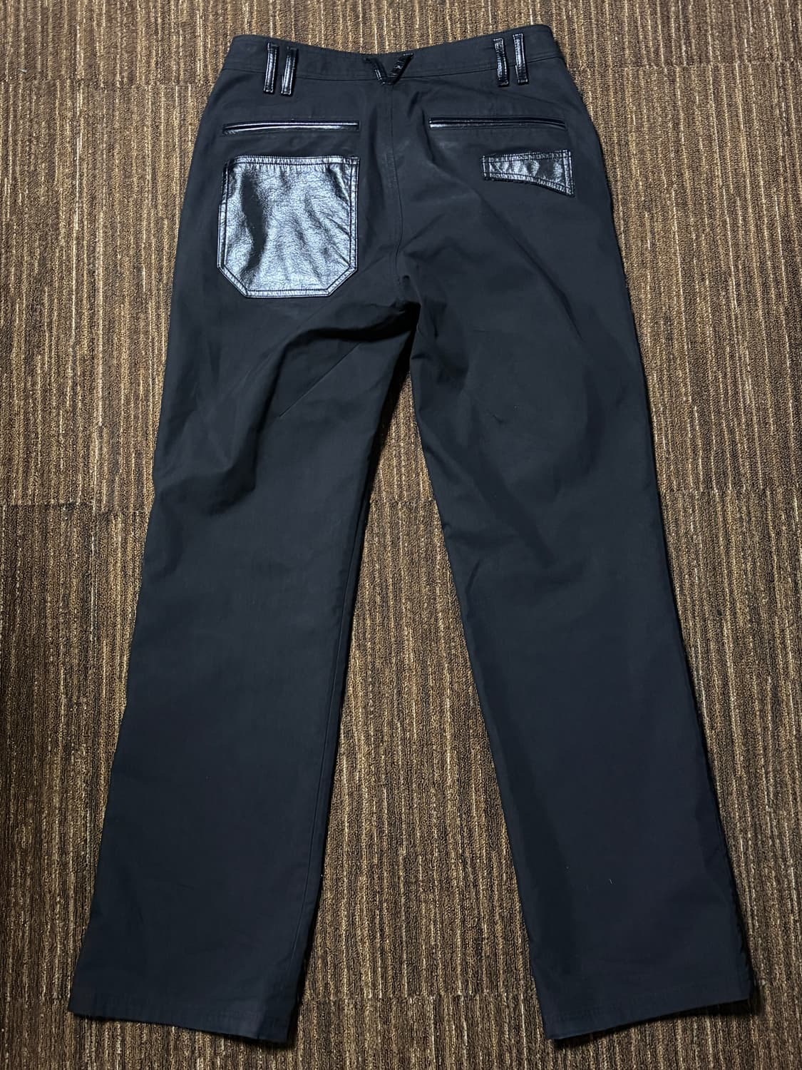 Leather Pocket Pants - Black 상품이미지8