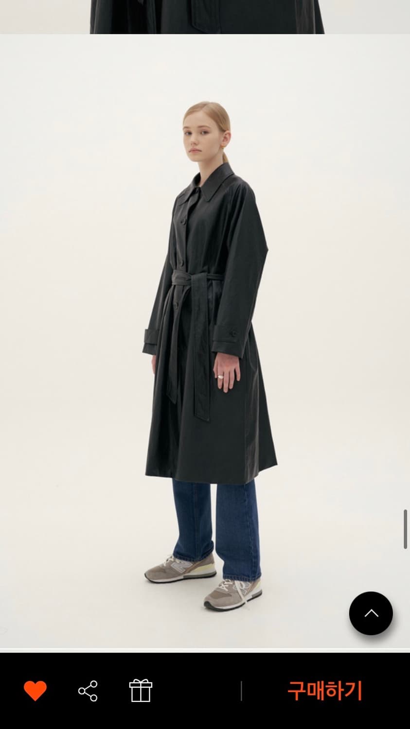 플랫80 레더 트렌치 상품이미지1