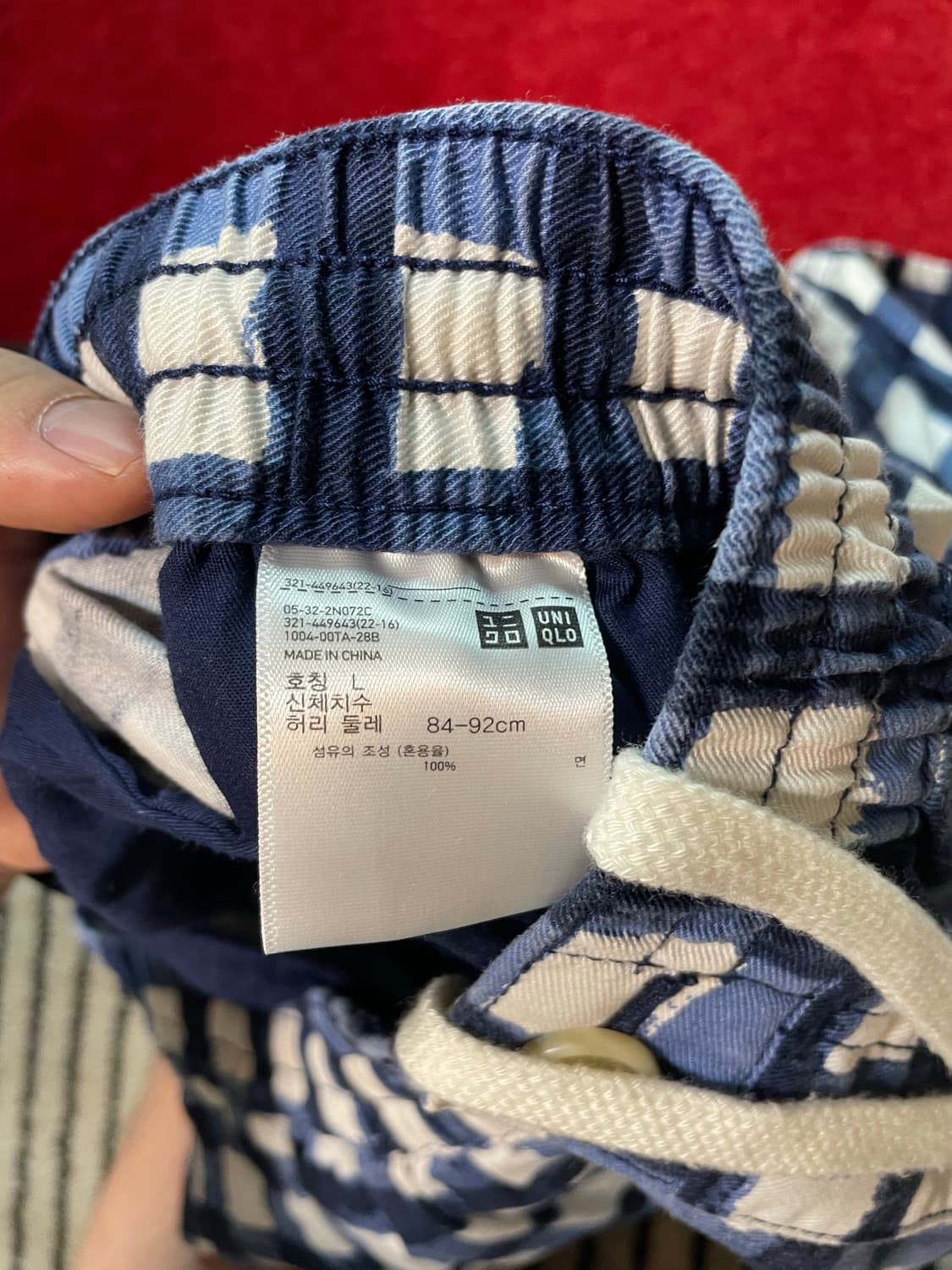 유니클로 MARNI 체크블록 반바지 L 상품이미지4