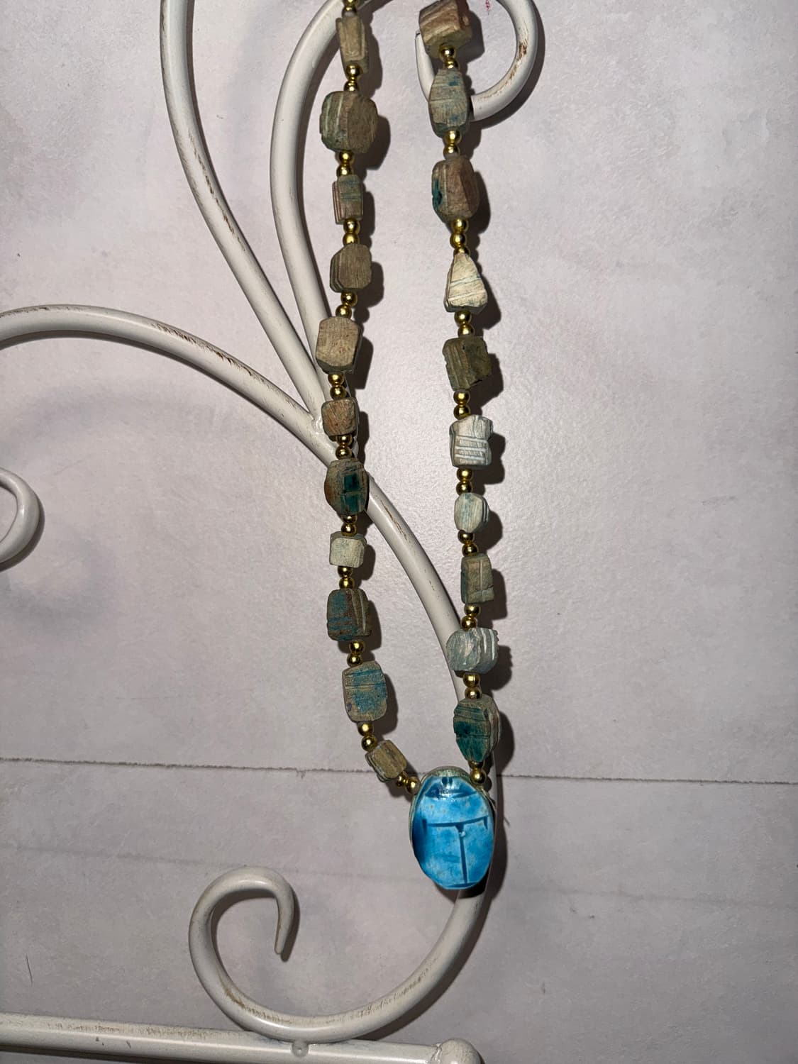 Blue marble gemstone necklace  상품이미지5