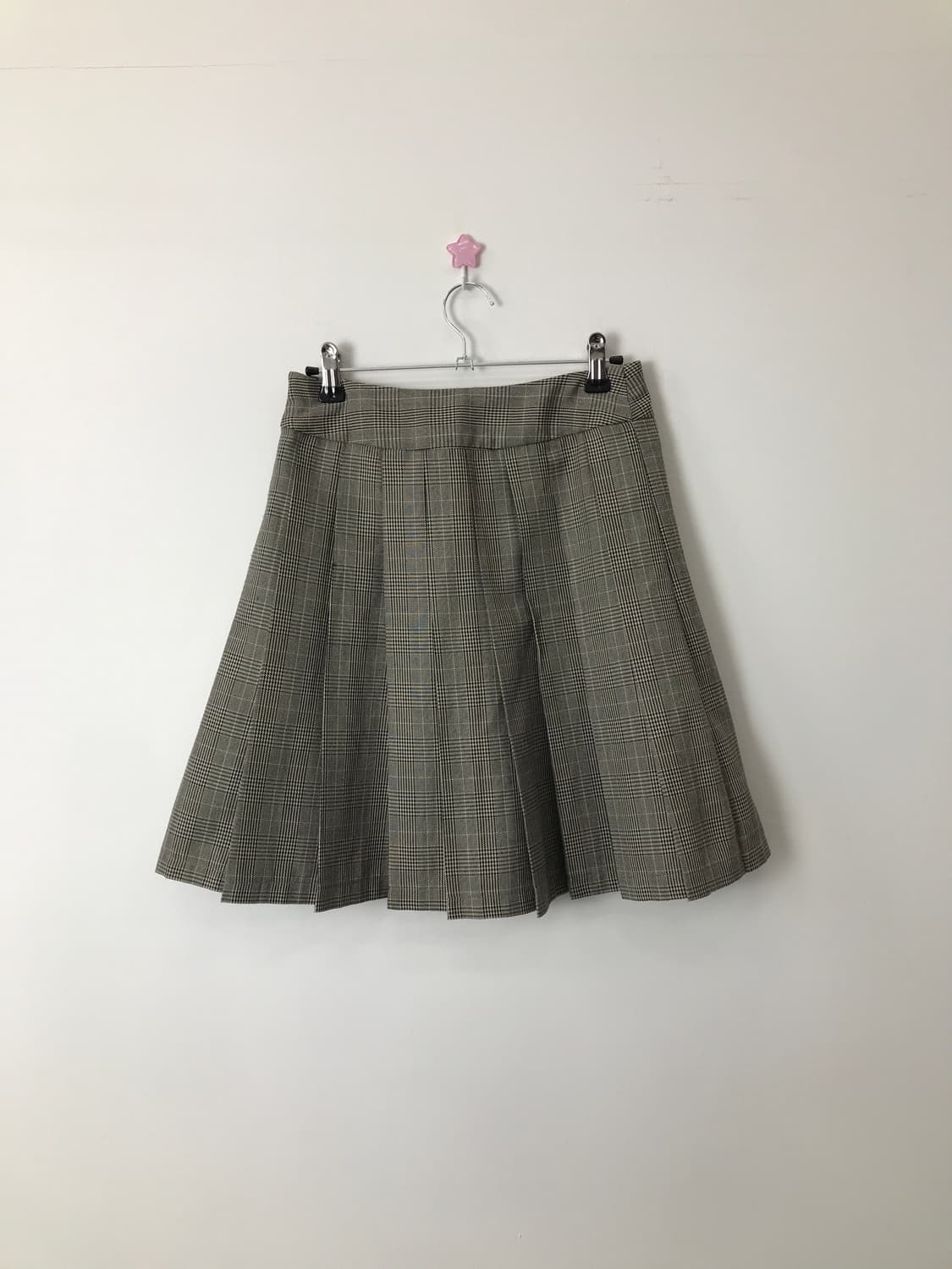 earth music Label Belted Plaid Skirt 상품이미지5