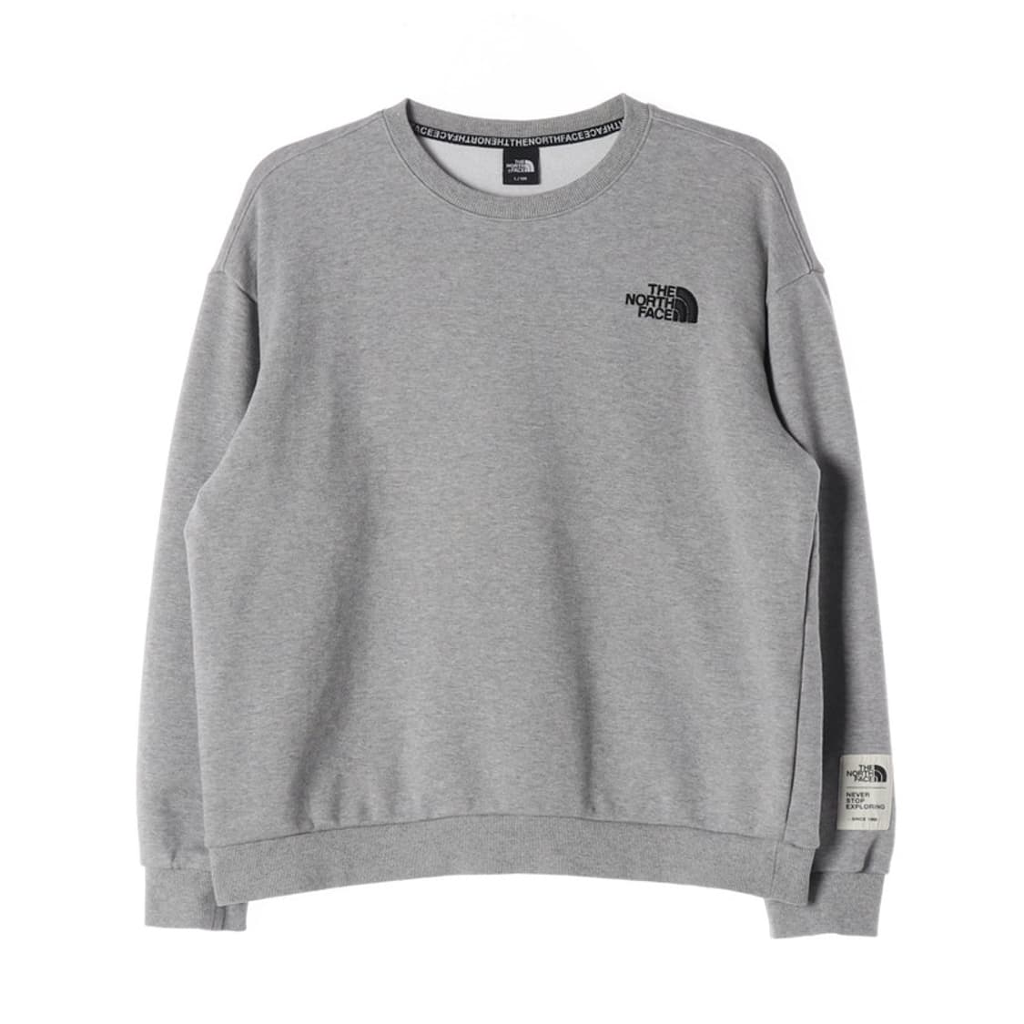 노스페이스 에센셜 로고 맨투맨 그레이 L 상품이미지1