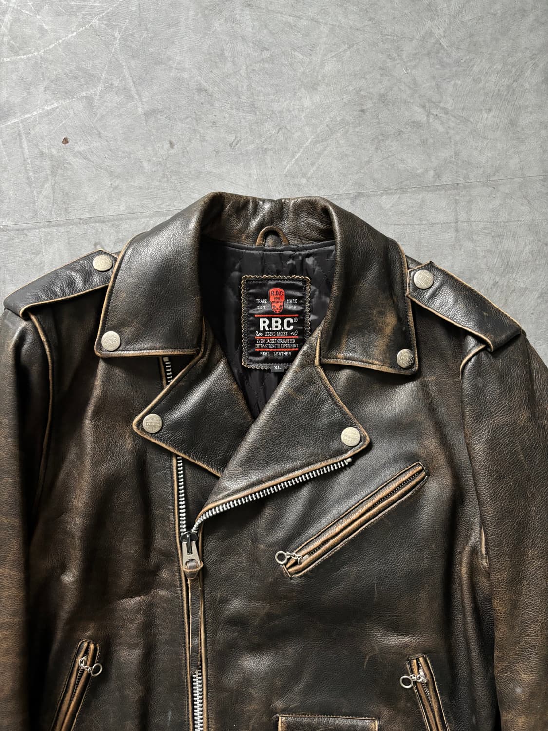 R.B.C 리얼 레더 더블 라이더 자켓  상품이미지6