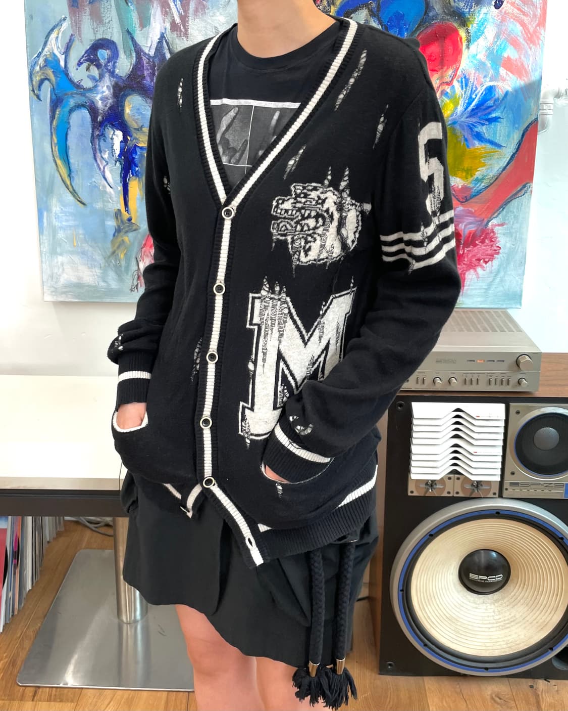 [S] 미하라야스히로 데미지 가디건 상품이미지1