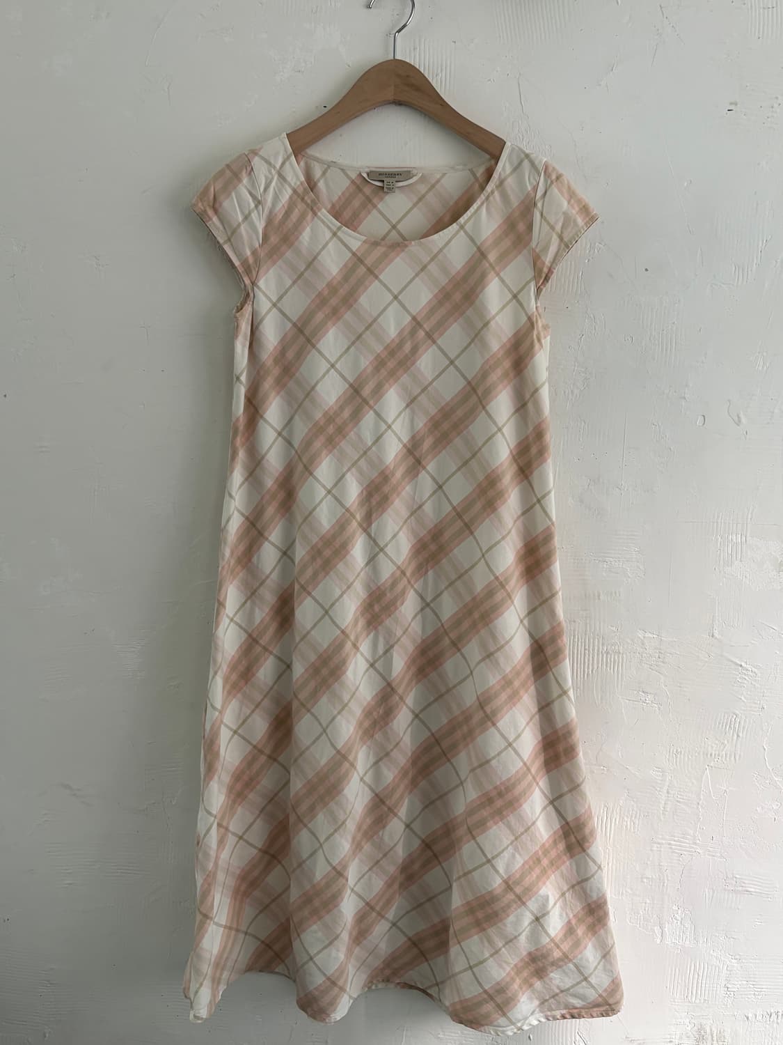Burberry 버버리 런던 아이보리 핑크 노바체크 원피스 상품이미지1