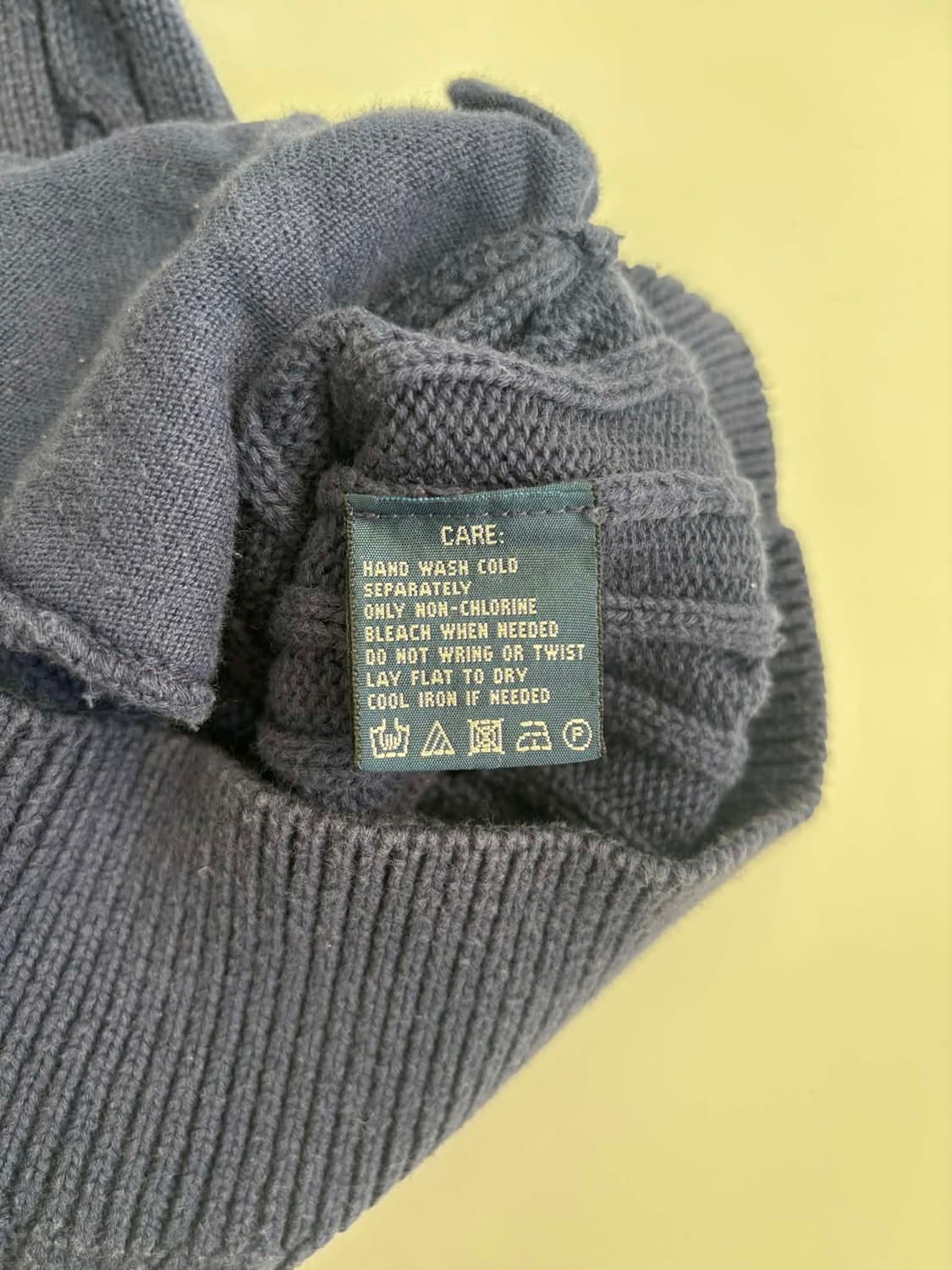 폴로 랄프로렌 네이비 걸즈 케이블 니트 집업(목택분실) 상품이미지4