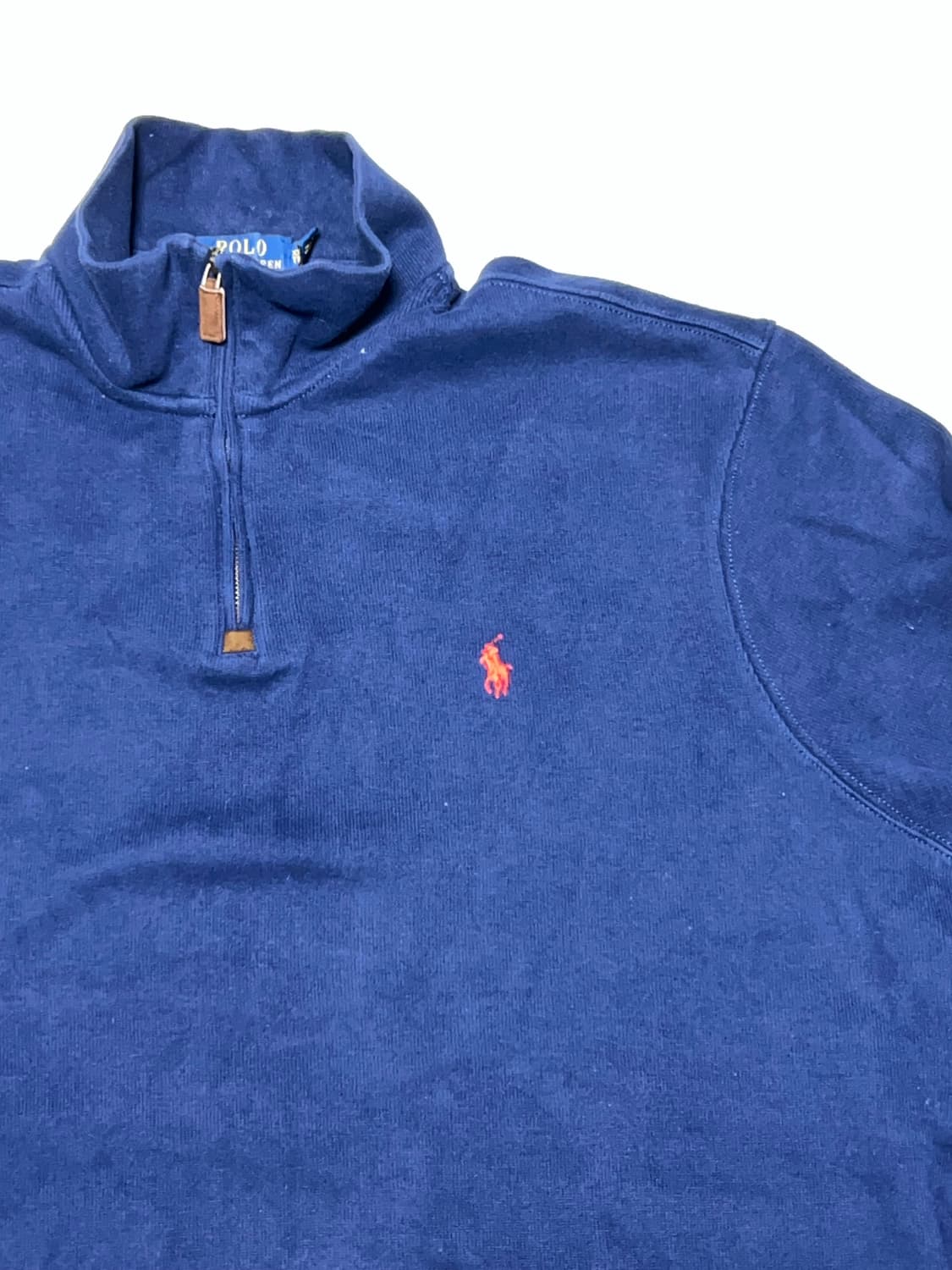 90s폴로랄프로렌포니로고코튼니트반짚업 XXL 상품이미지2