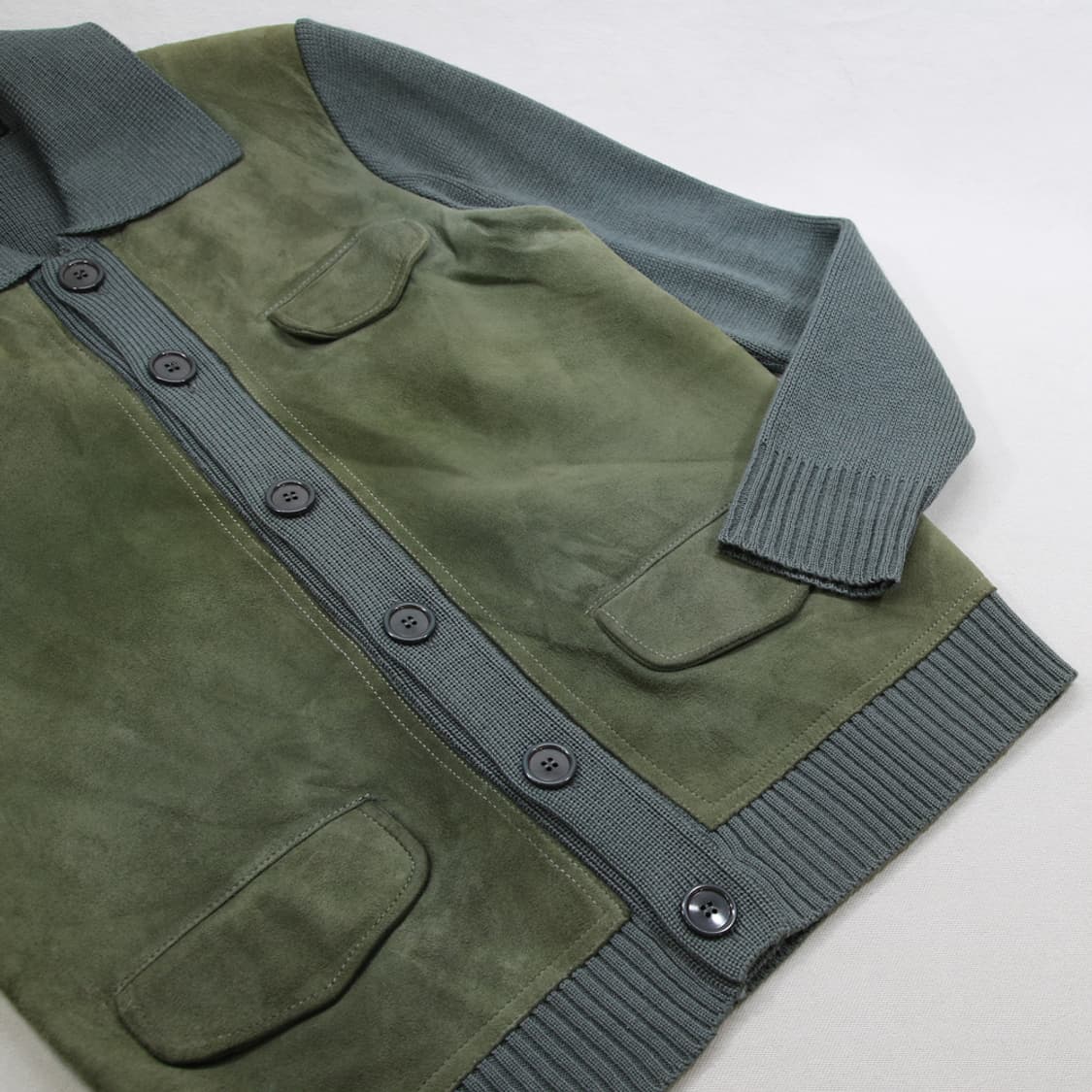 (착용컷) 스웨이드 니트 자켓 (남성용 98) 상품이미지6