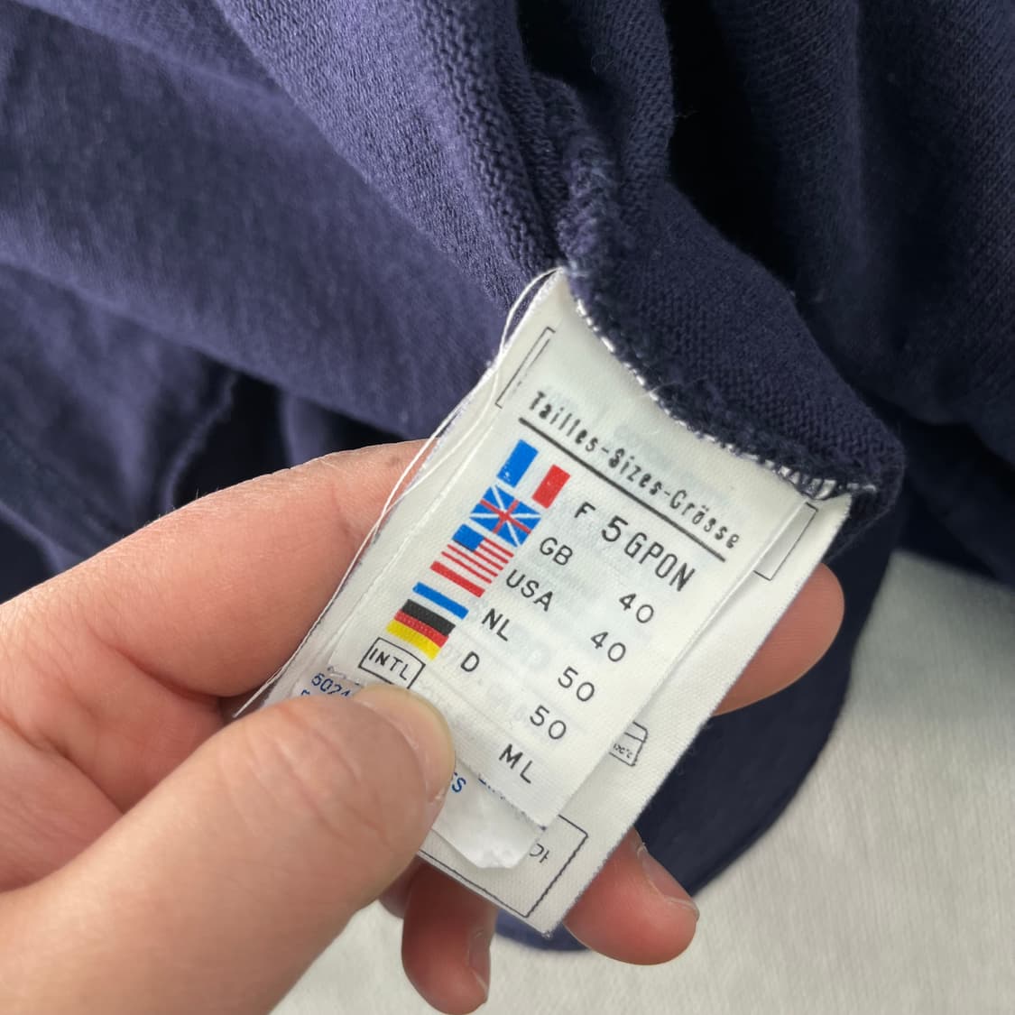 W 100 세인트제임스 네이비 롱슬리브 티셔츠 상품이미지4