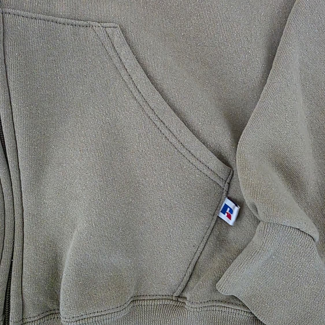 [XL] 90s 빈티지 러셀 애슬레틱 탄, 베이지 후드집업 상품이미지3