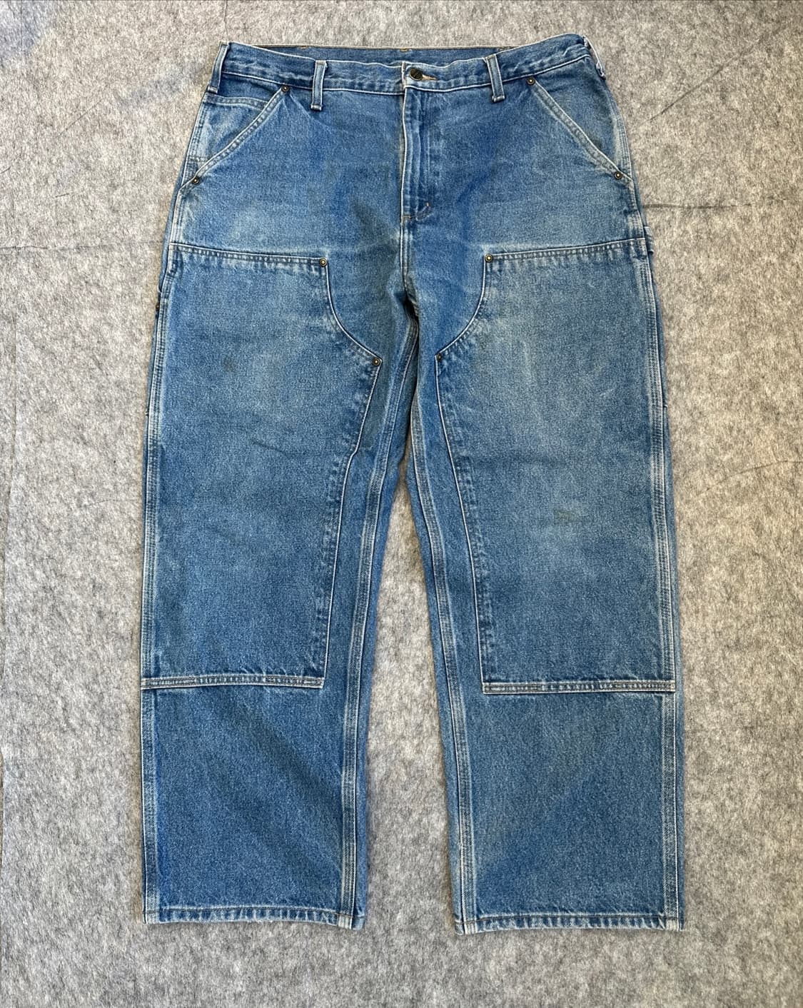 [36X30] 칼하트 B73 DST 더블니 데님 팬츠 던가리핏 상품이미지1