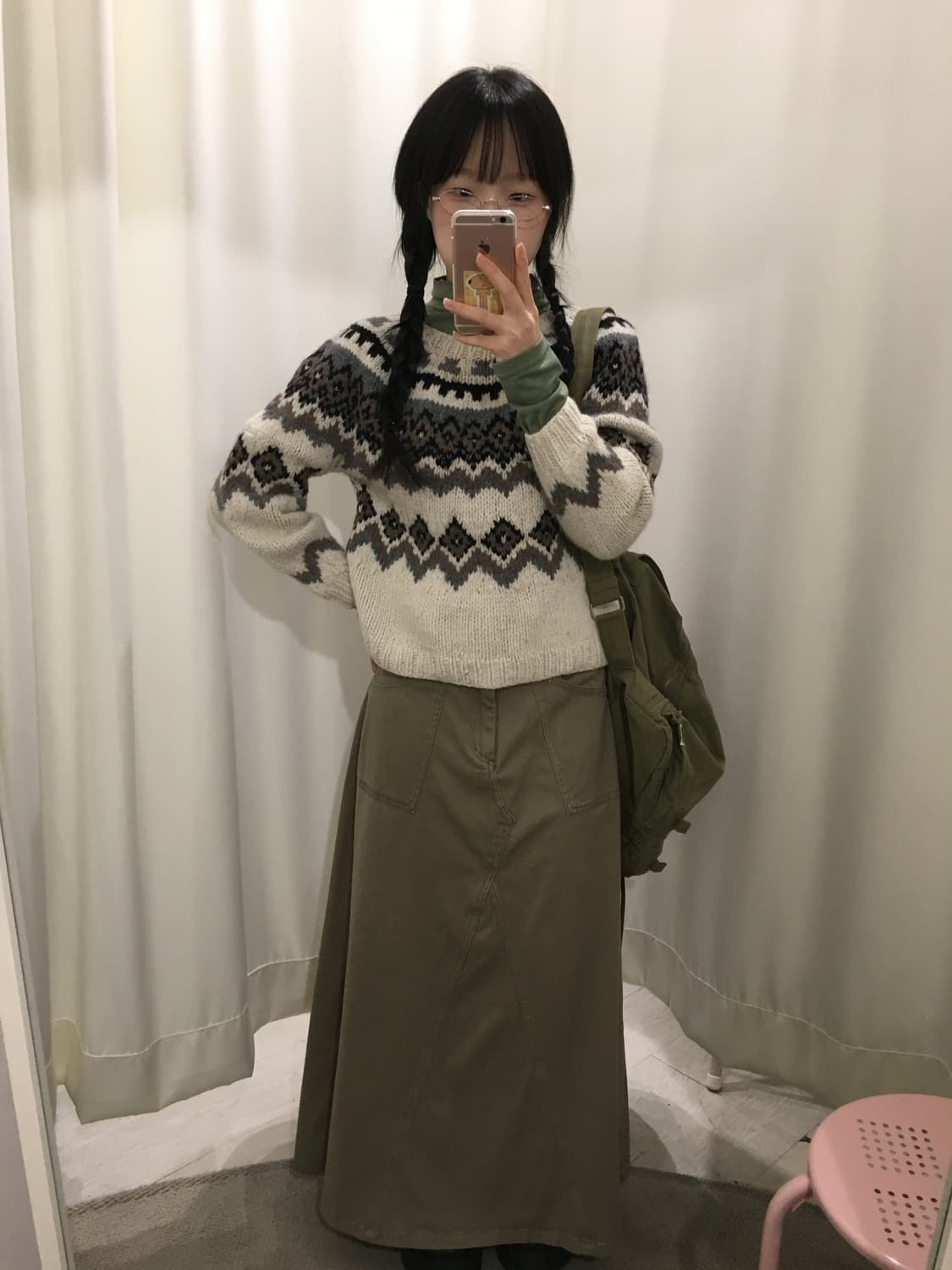 베이지 데일리 맥시 스커트 상품이미지3