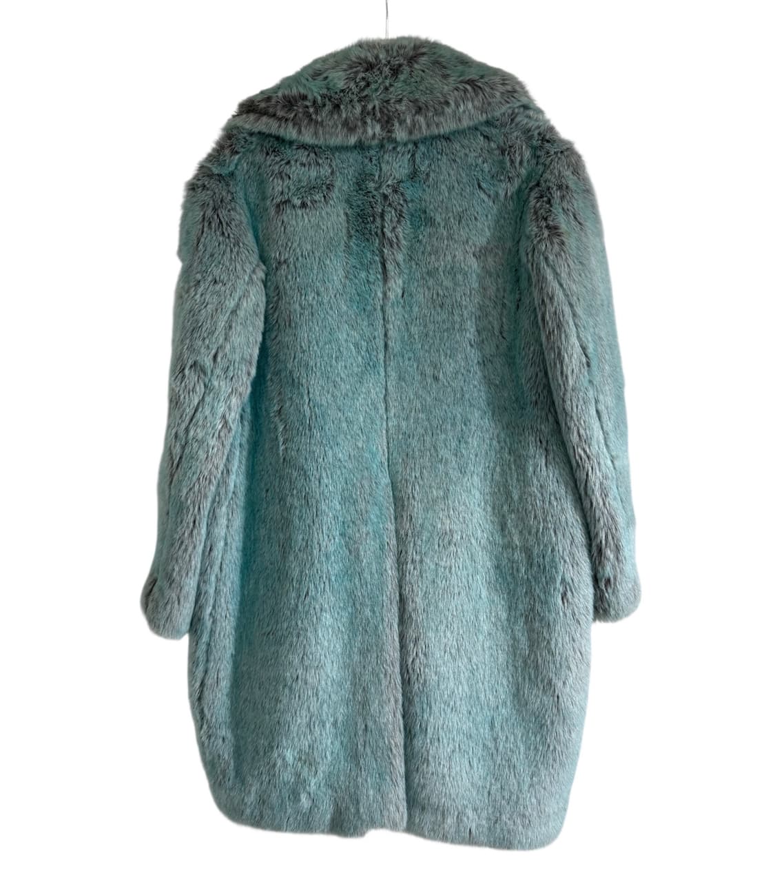 요지야마모토 1996's 런웨이 스카이블루 페이크 퍼 코트 상품이미지2