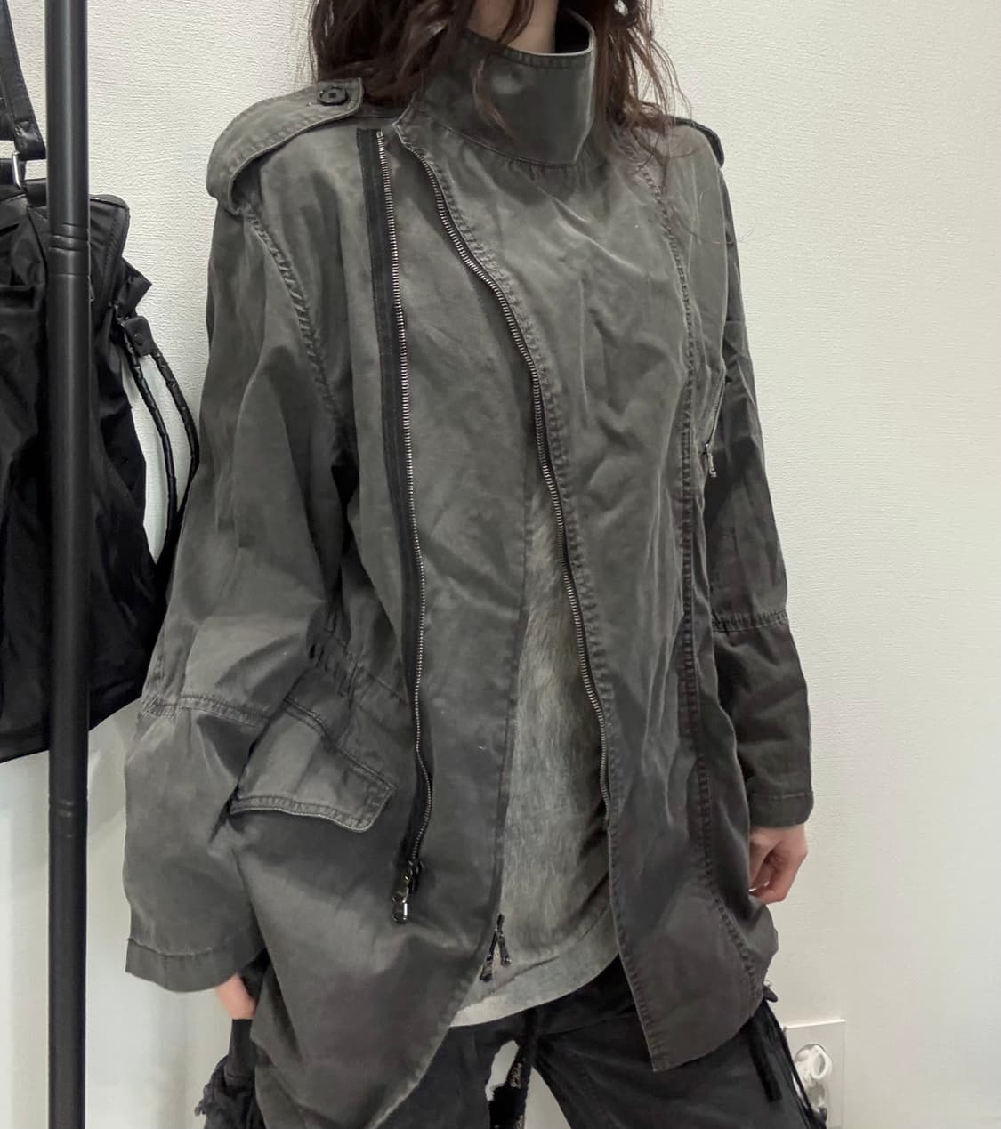 3.1 Phillip Lim 필립림 사선 하이넥 카키 필드 자켓 상품이미지1