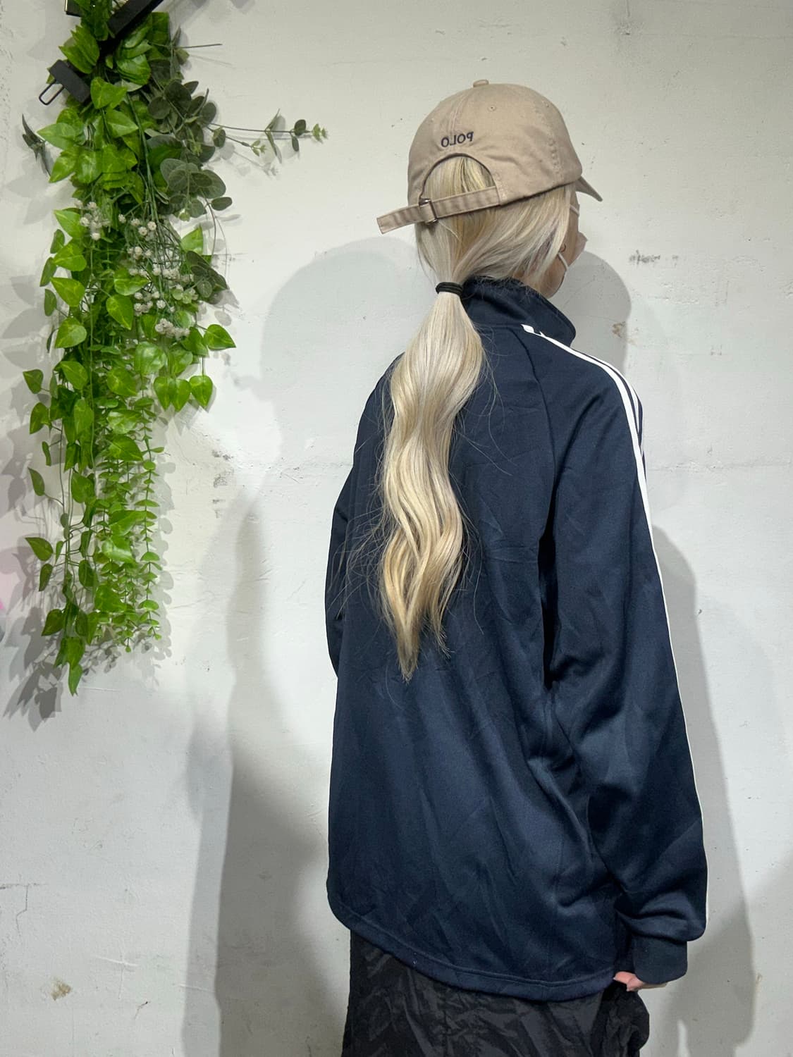 아디다스 네이비 화이트 삼선 트랙탑 져지 L 상품이미지3