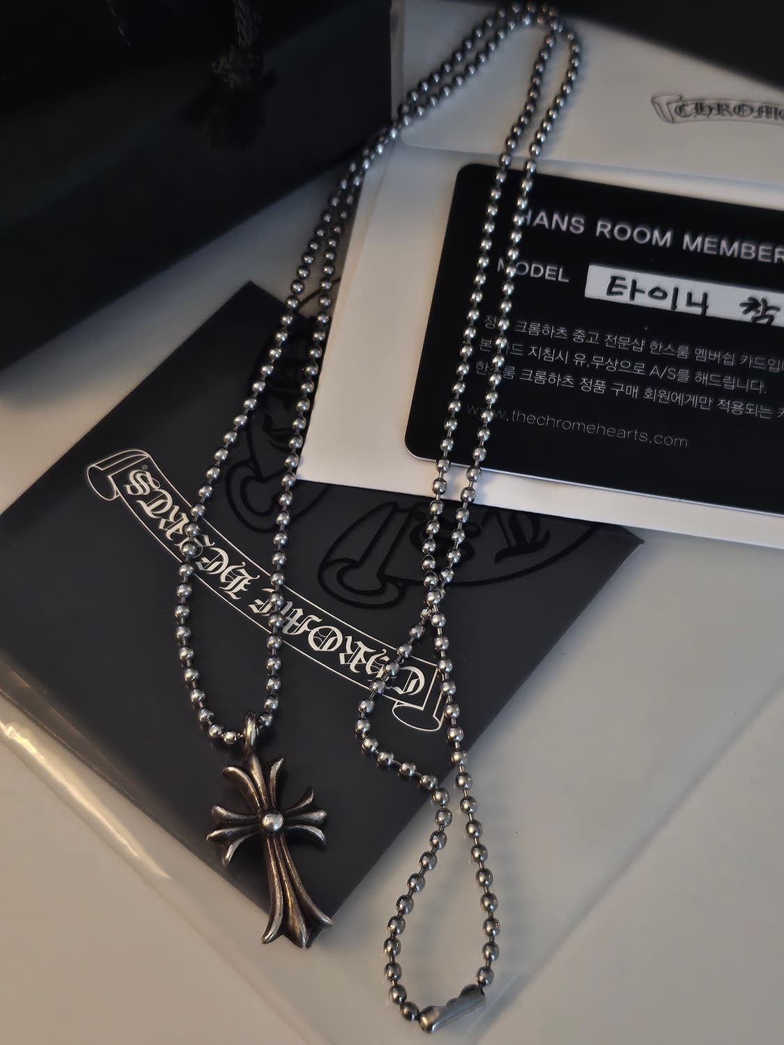 크롬하츠 타이니 크로스 목걸이 풀박스 상품이미지2