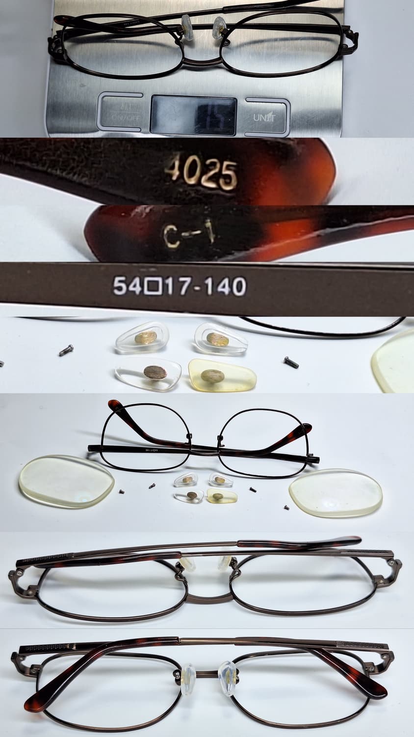 90s 일본 빈티지 메탈 안경테 54mm 4025 / 수입 패션 아이웨어 상품이미지7