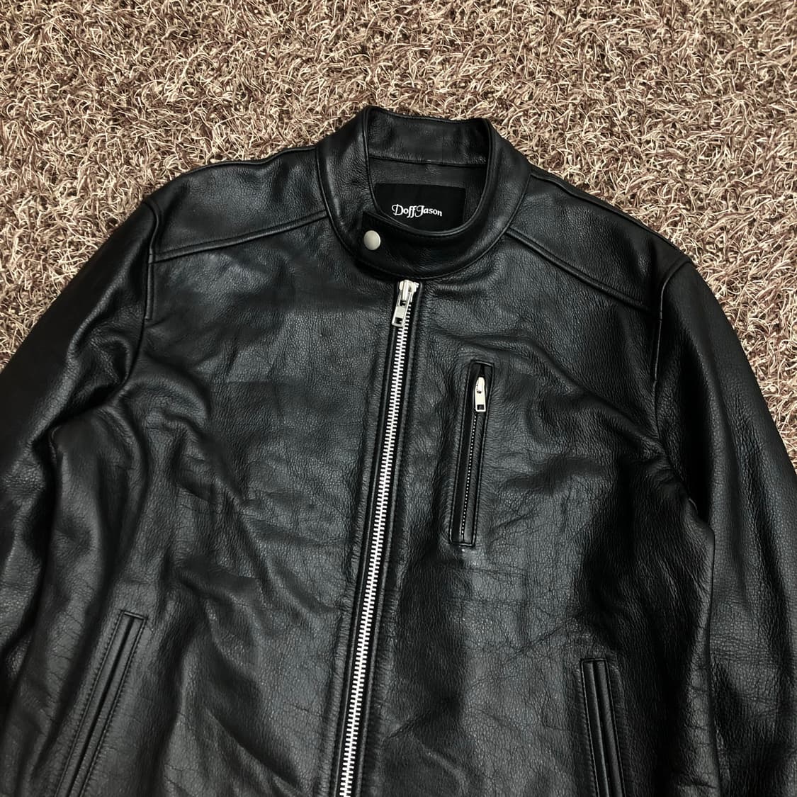도프제이슨 소가죽 바이커 레더 가죽 자켓 상품이미지2