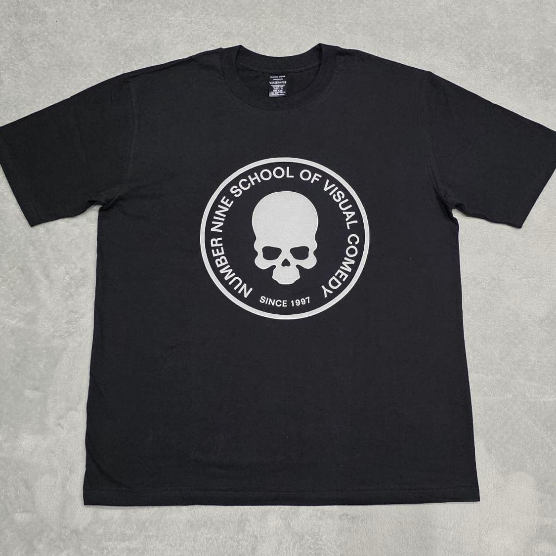01AW 넘버나인 스쿨 오브 비주얼 코미디 스컬 티셔츠 블랙 상품이미지1