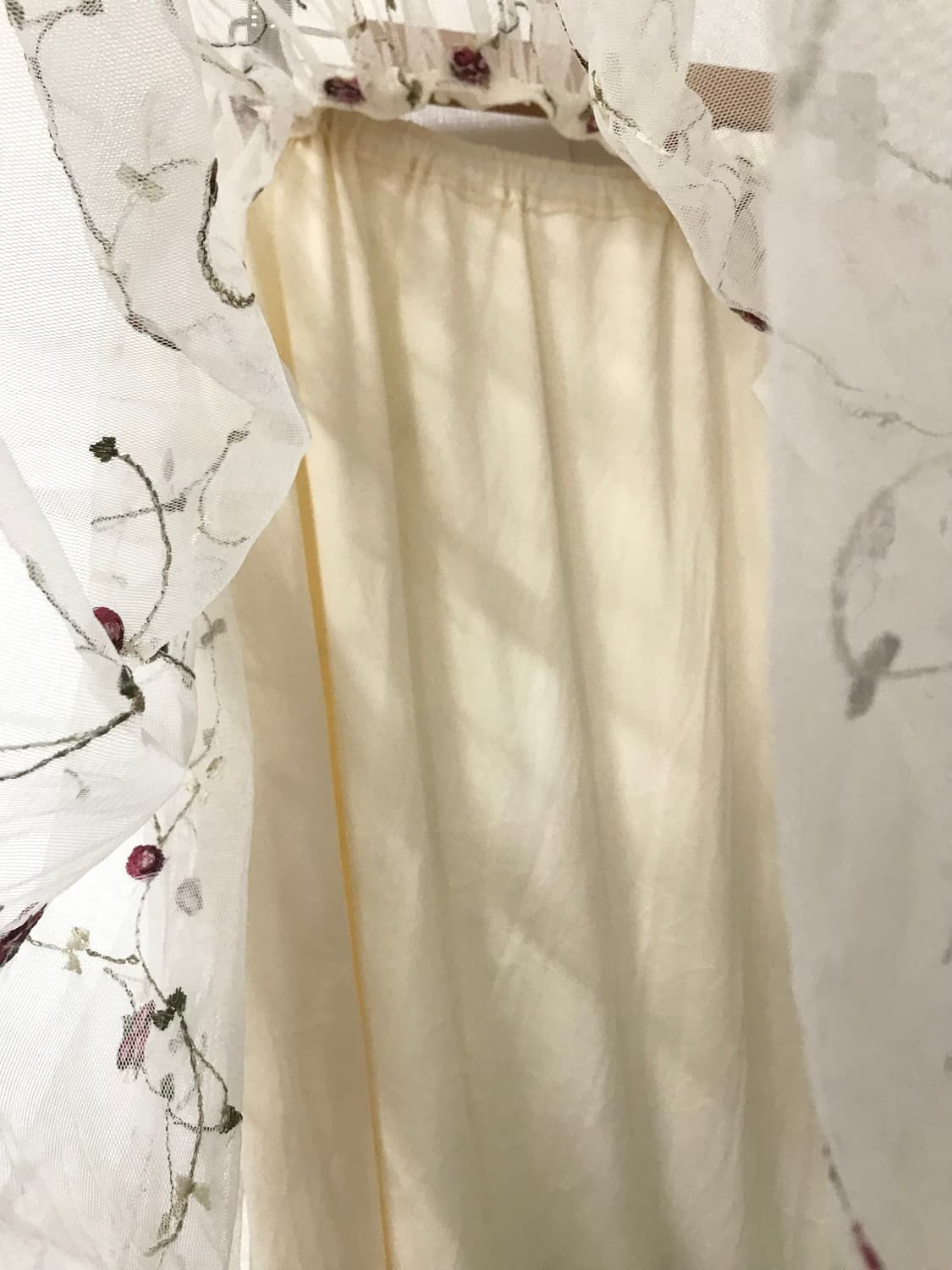 vintage rose seethrough long skirt  상품이미지7