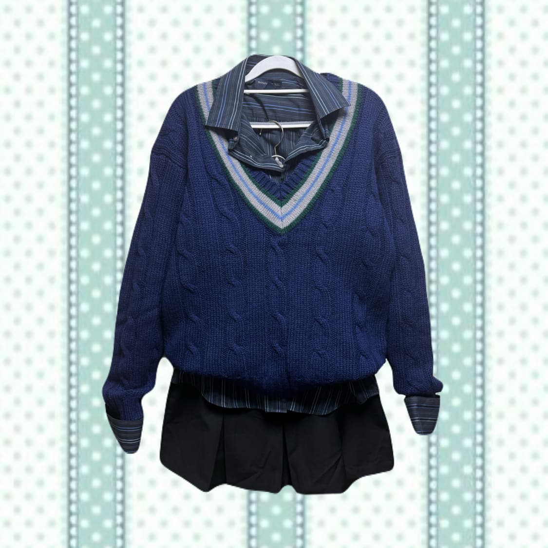 긱시크 프레피 코디세트 상품이미지1