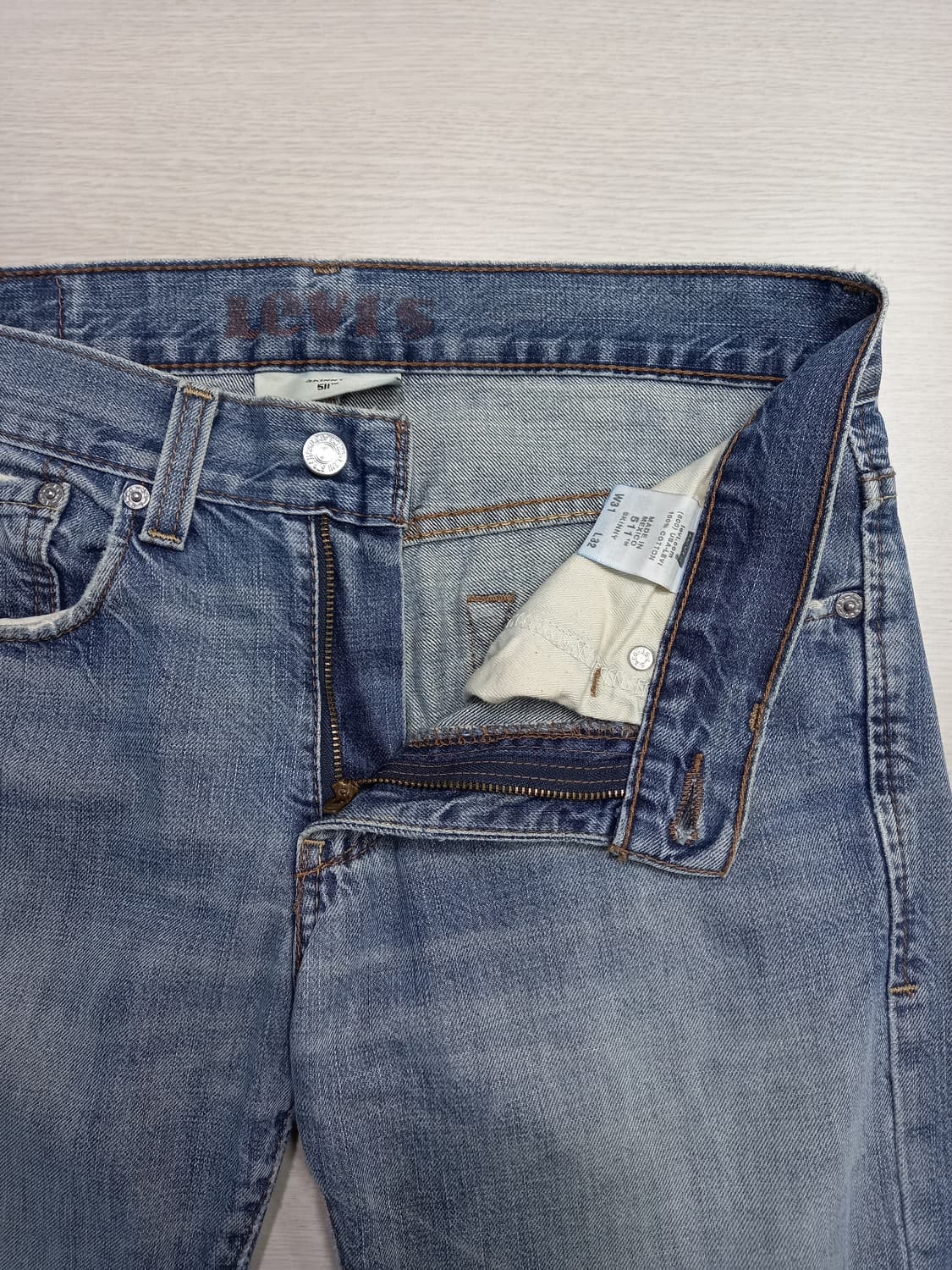 32 07's 리바이스511 Mexico 워싱 슬림일자진 32-266 상품이미지7