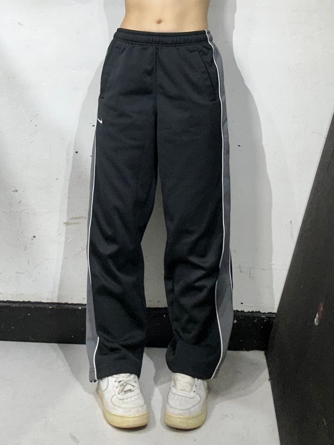 나이키 블랙 와이드 그레이 사이드 라인 추리닝 바지 트레이닝 팬츠 M 상품이미지2