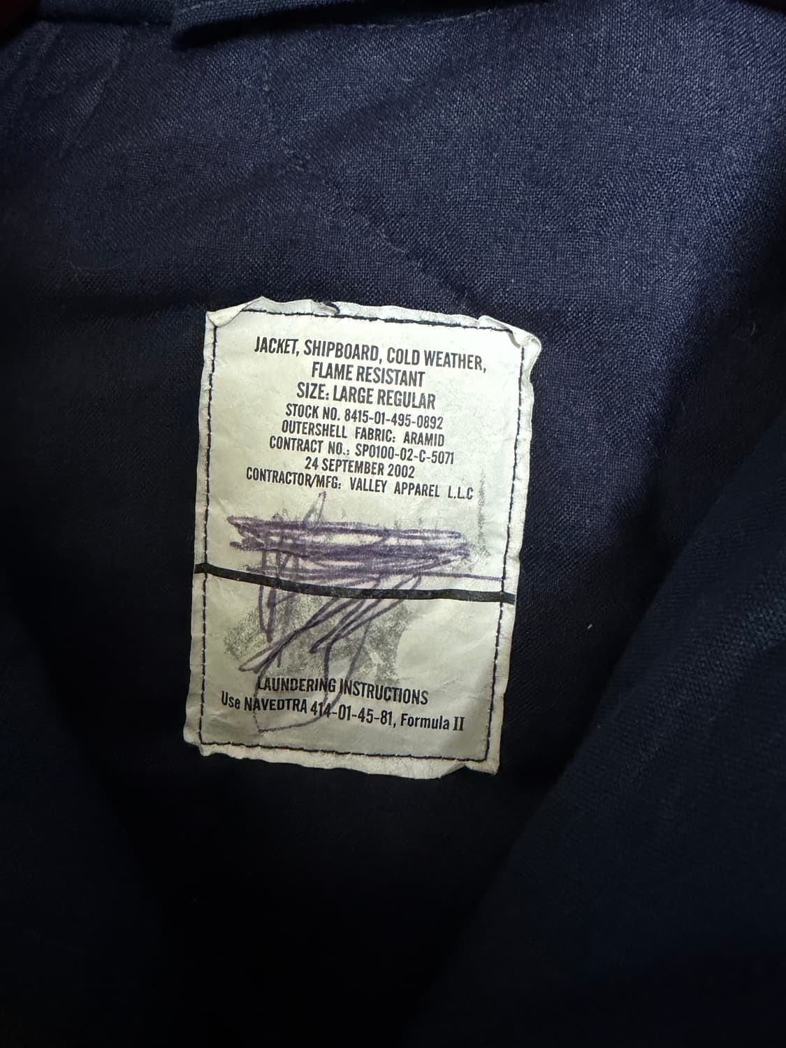 [L] 빈티지 밀리터리 00s 오리지널 USN 쉽보드 콜드웨더 자켓 상품이미지4