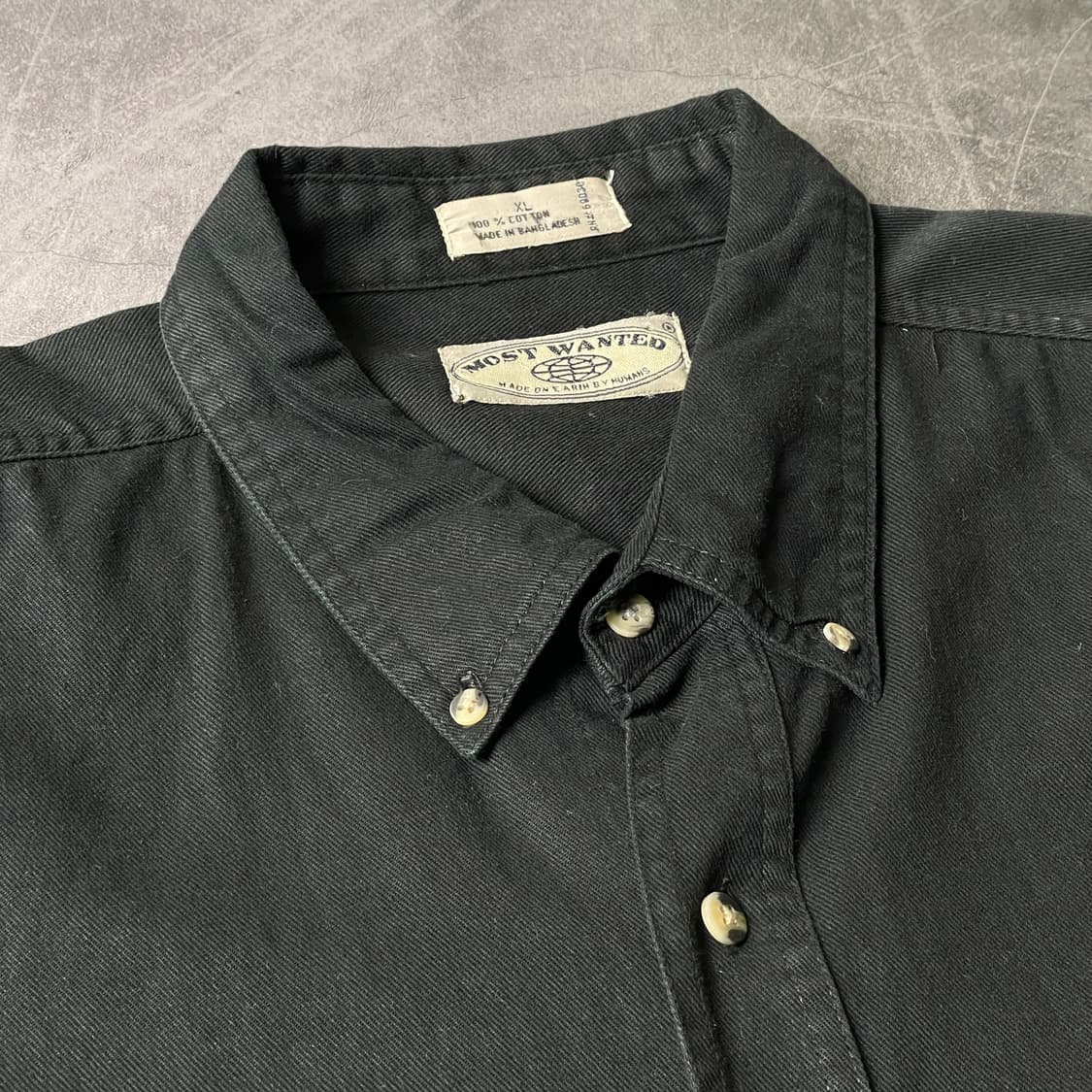 MOST WANTED 빈티지 블랙 코튼셔츠 상품이미지2