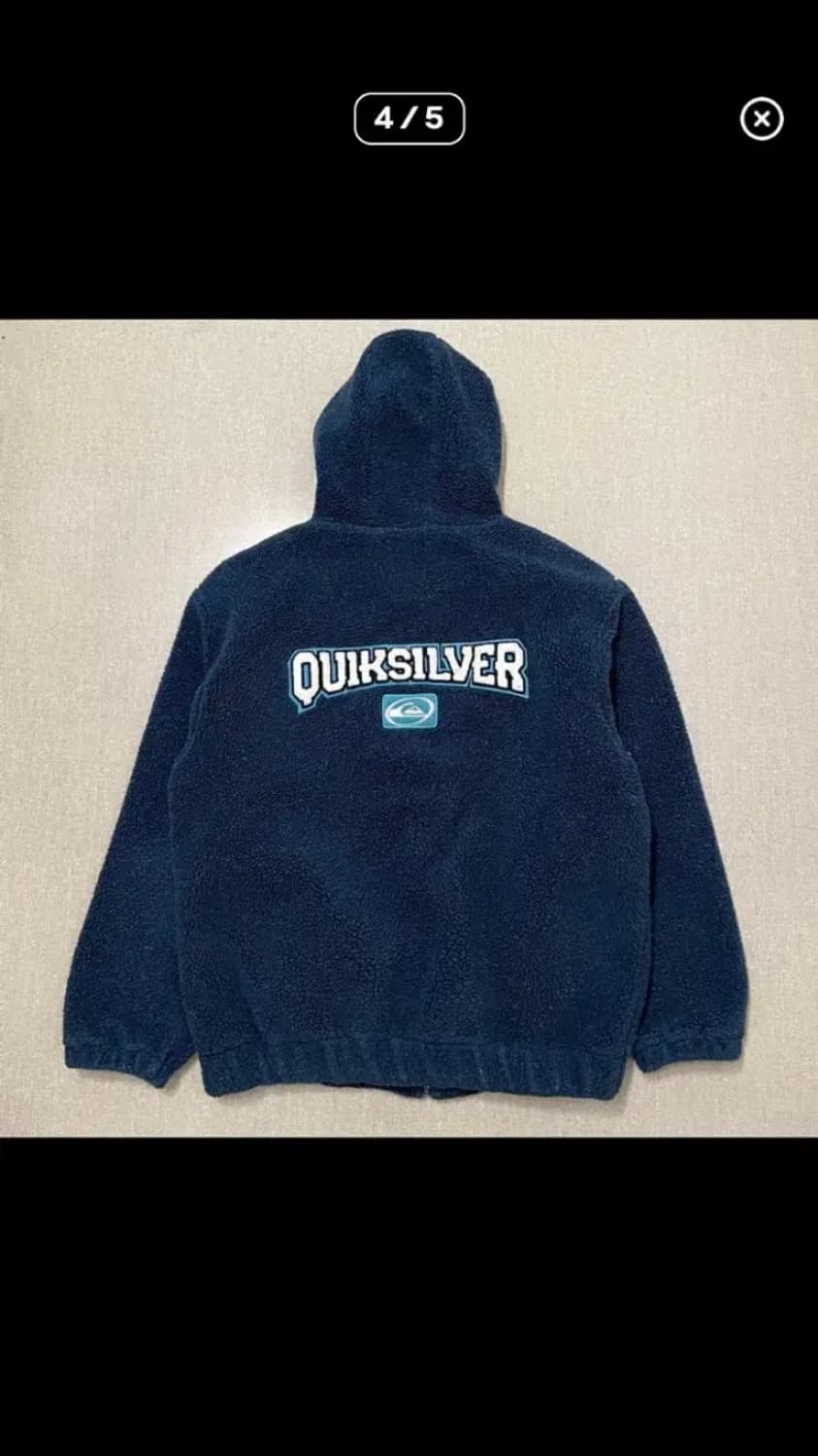 퀵실버 뽀글이 후리스 후드집업 상품이미지2