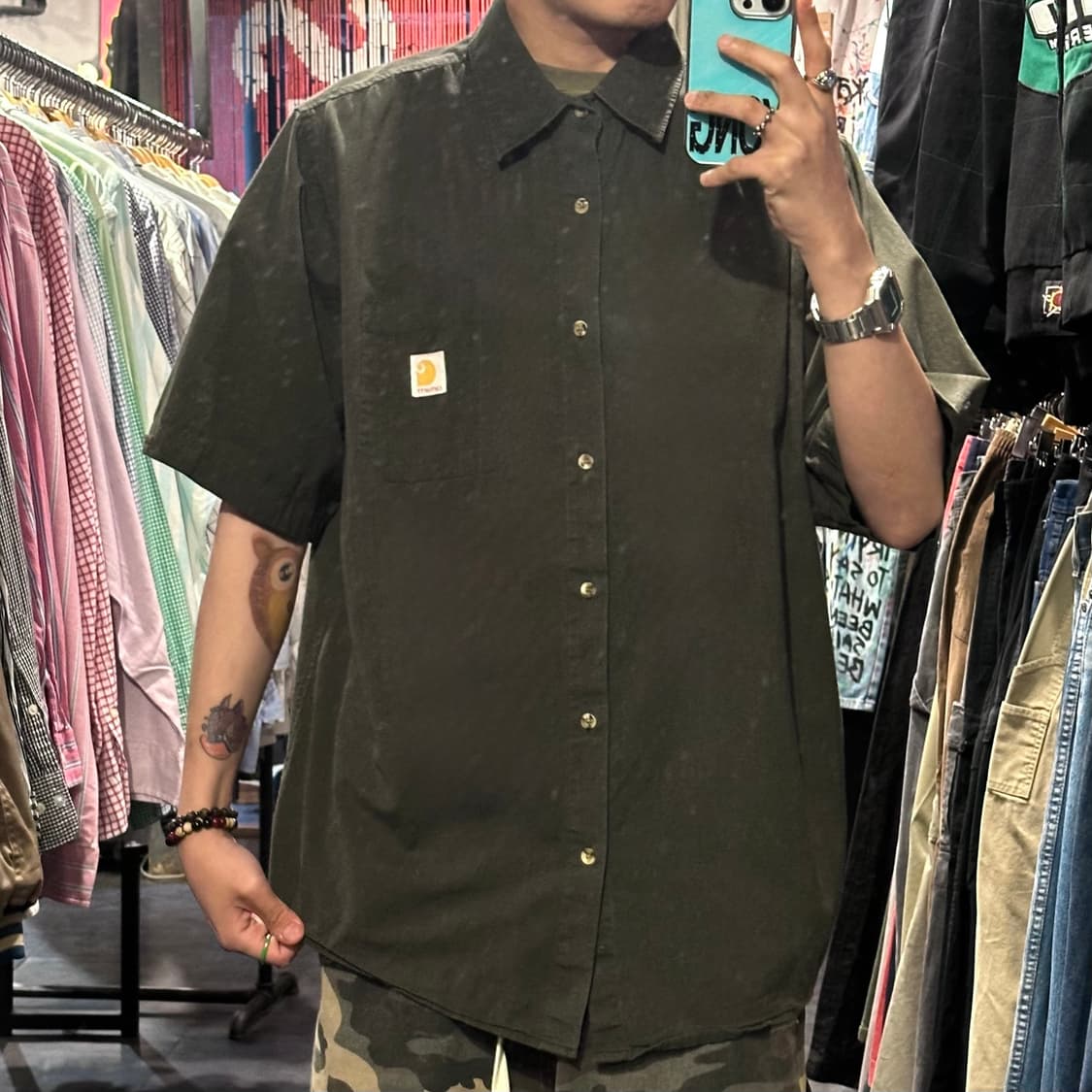 [IM] Carhartt 칼하트 반팔 셔츠 다크그린 상품이미지5