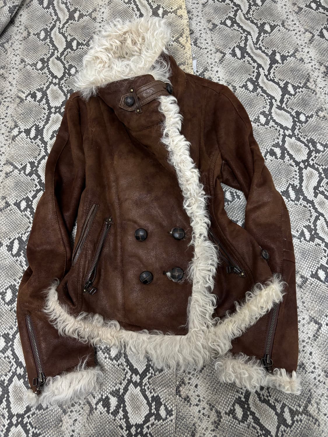 00‘s High Neck Button Sheep Fur&Leather  상품이미지1