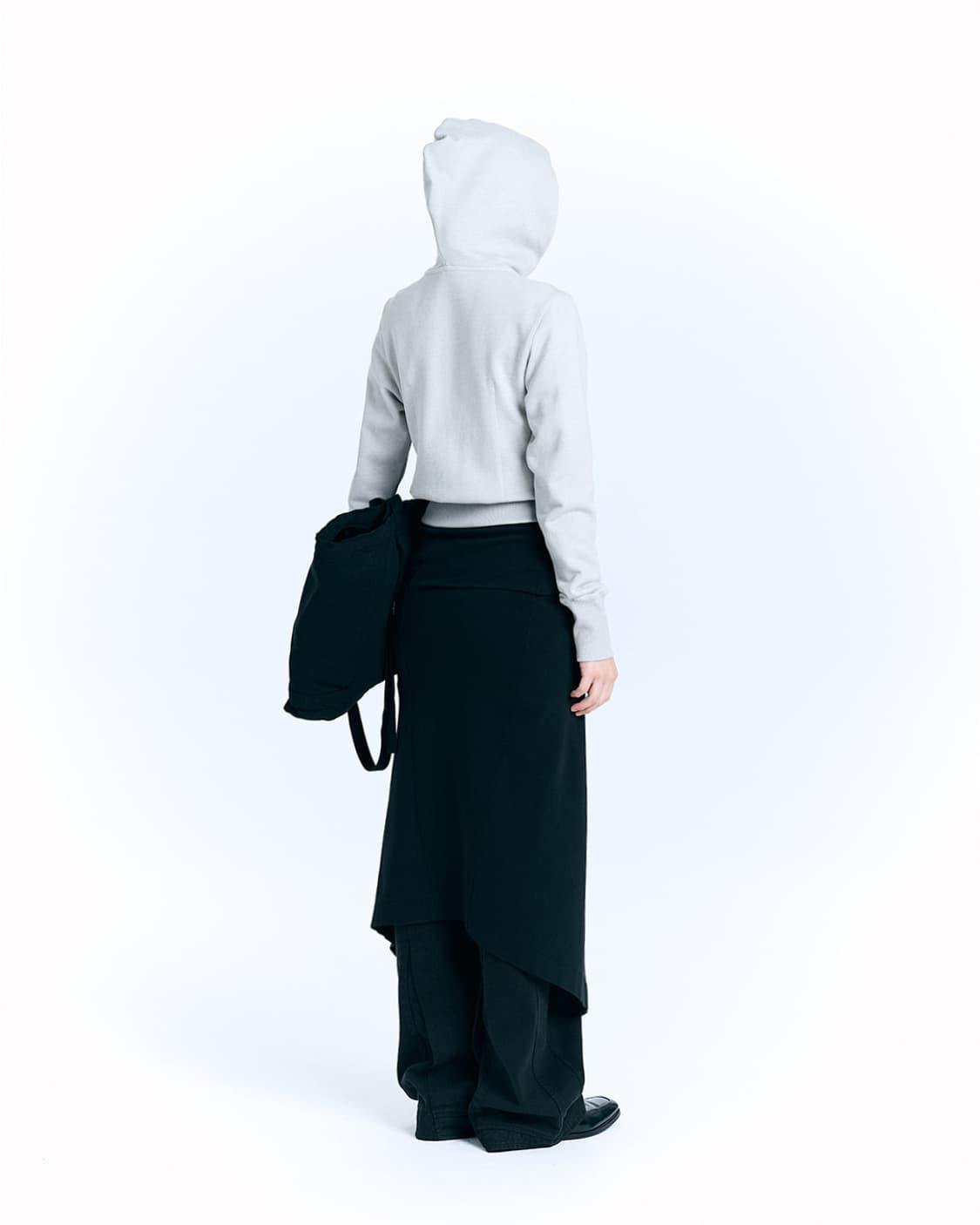 SYMM Side Tuck Rib Skirt 블랙 사이즈 2 상품이미지3