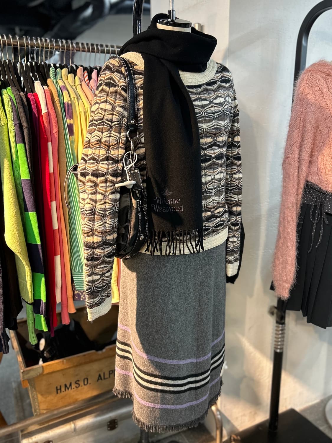 Burberry Hippie mood Wool Long Skirt 상품이미지1