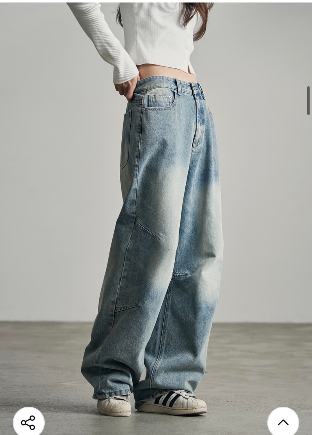 (S) 아워데이즈 어셈블 와이드 벌룬 데님 팬츠 [LIGHT BLUE] 상품이미지4