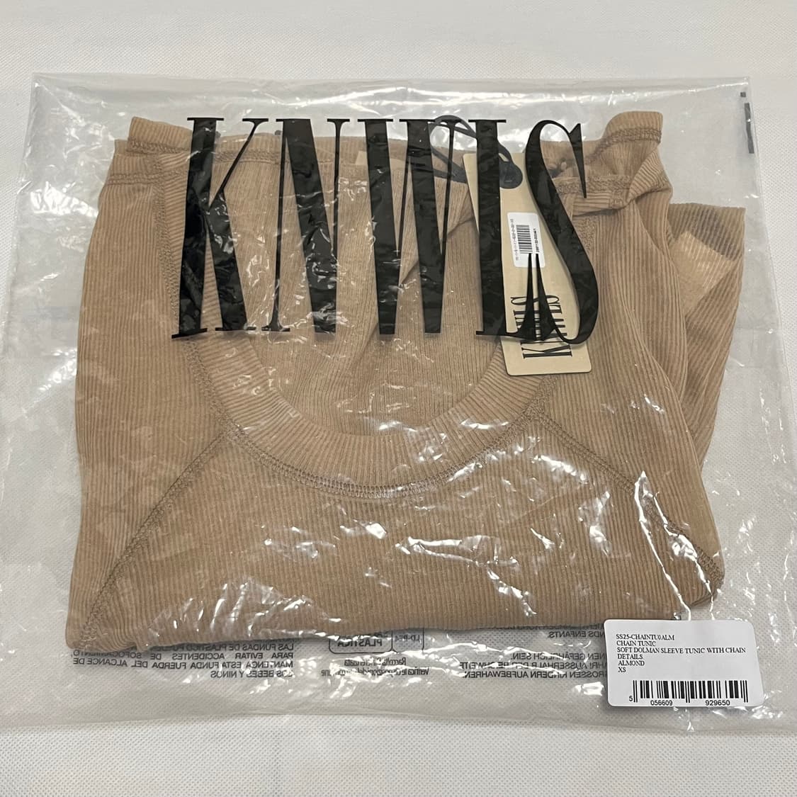 [XS,S]노울스 CHAIN TUNIC ALMOND 롱 슬리브리스 탑 상품이미지5