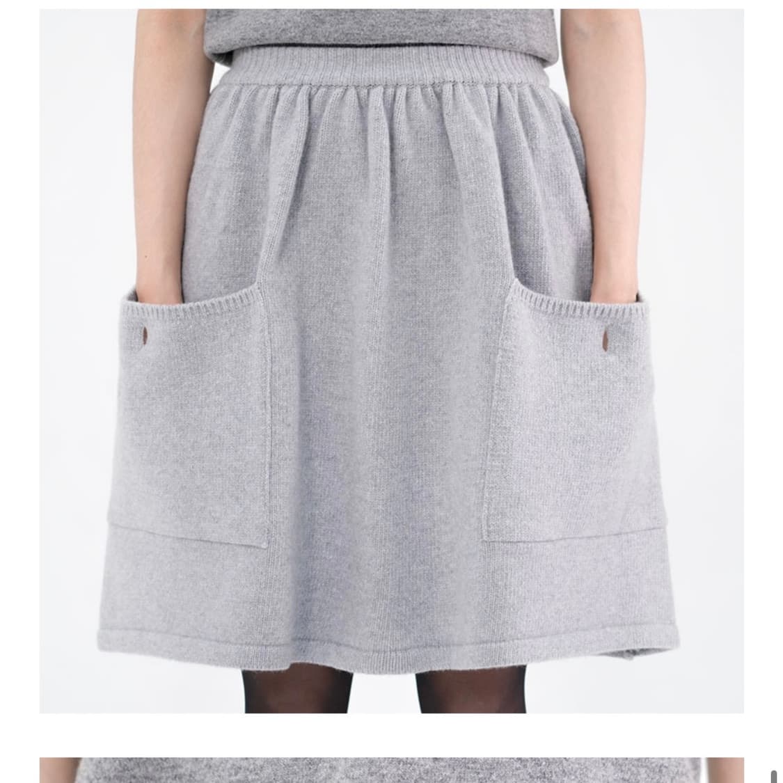 유노이아 Wool Pocket Knit Short Skirt 상품이미지2