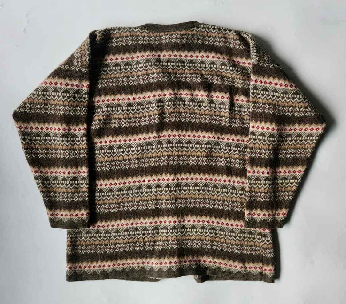 캐나다 노르딕 라운드넥 울 가디건 nordic wool cardigan 상품이미지2