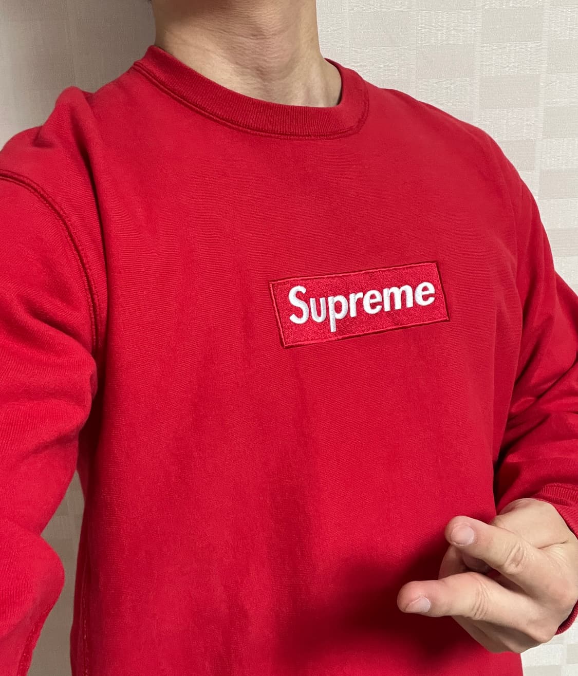 슈프림 OG 레드 박스로고 크루넥 2006 상품이미지7