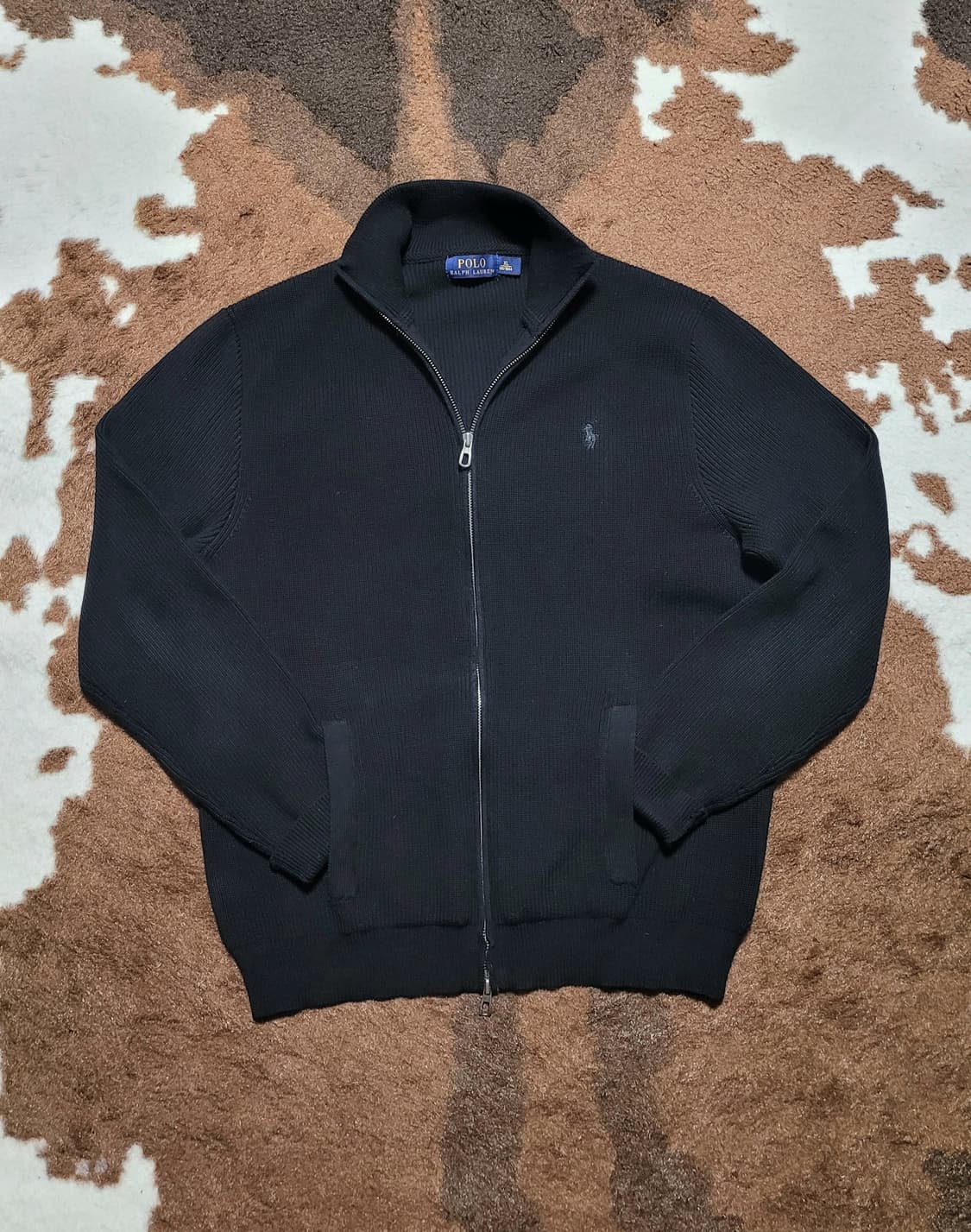 폴로 랄프로렌 남성용 블랙 면 니트(XL) 상품이미지1