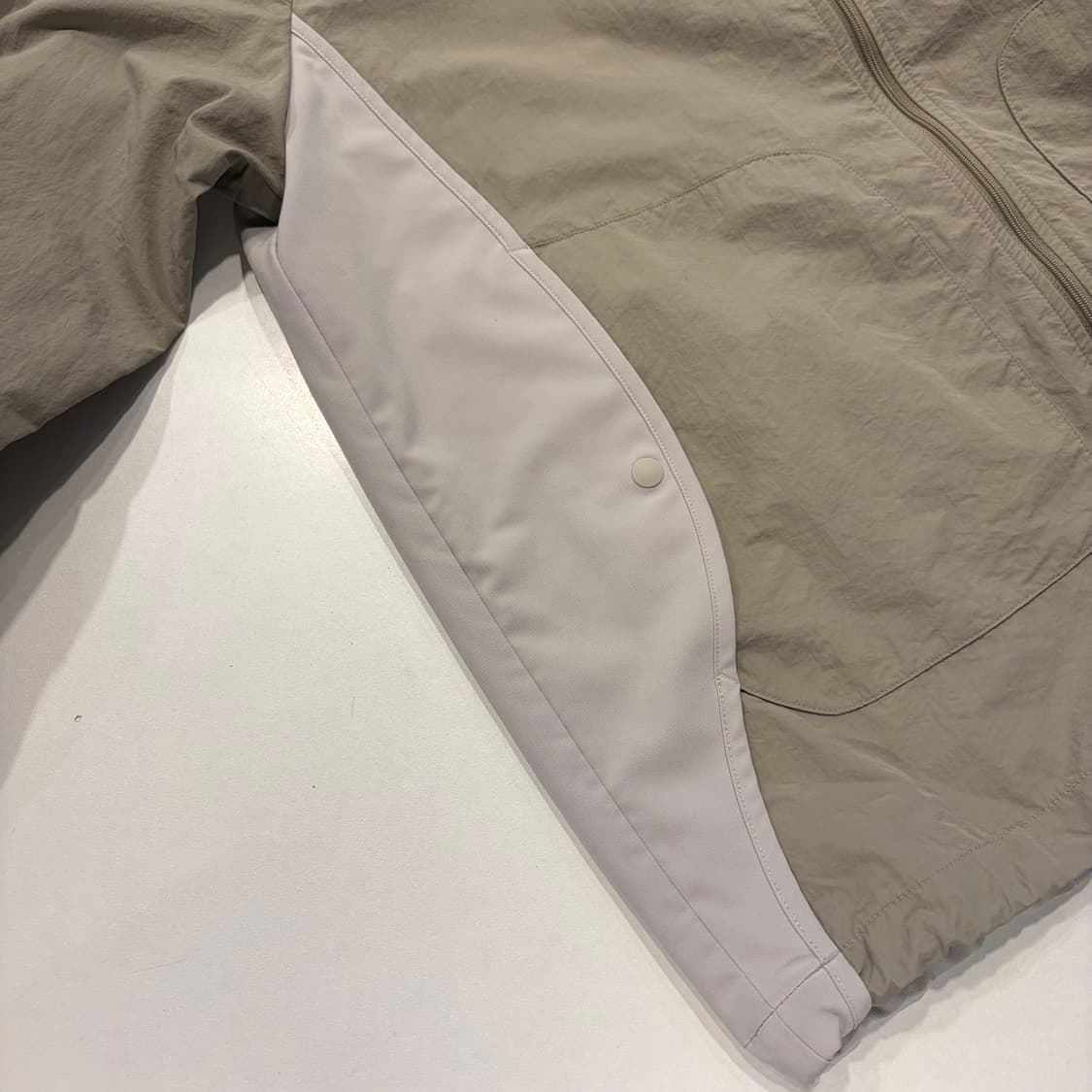 [M] 로어즈 LORES 후드 바람막이 자켓 베이지 D890 상품이미지5