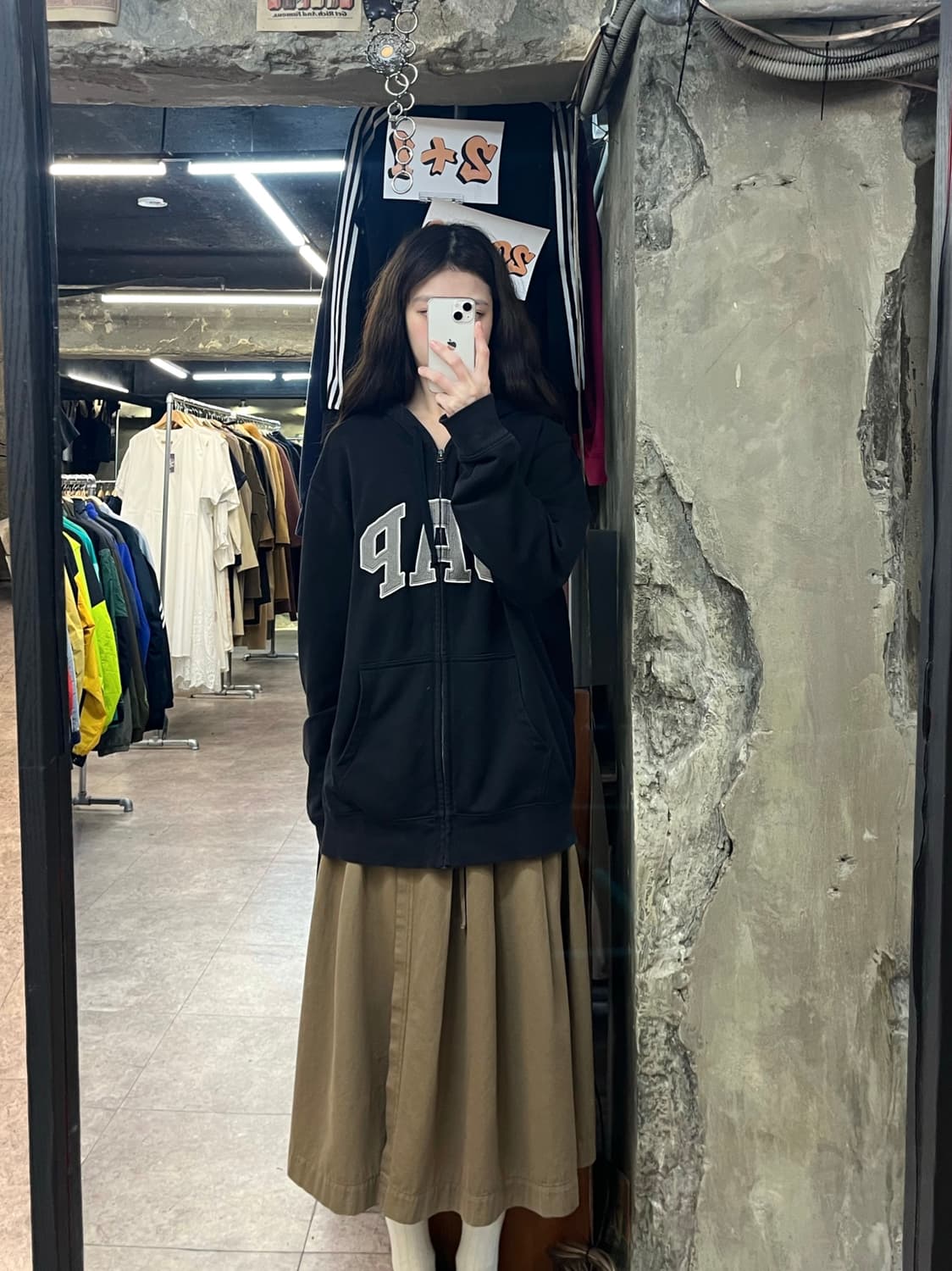 갭 기모 후드집업 블랙 L #csz3762 상품이미지2