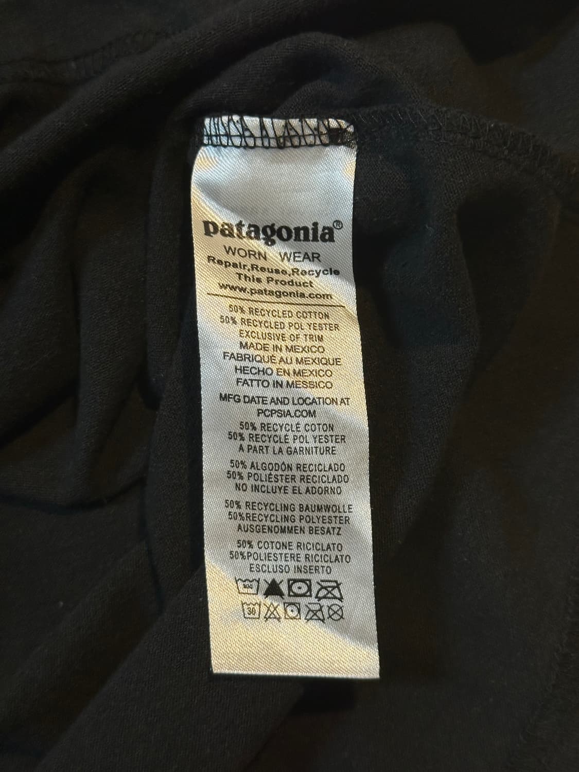 파타고니아 PATAGONIA 백프린팅 반팔 티셔츠 블랙 상품이미지5