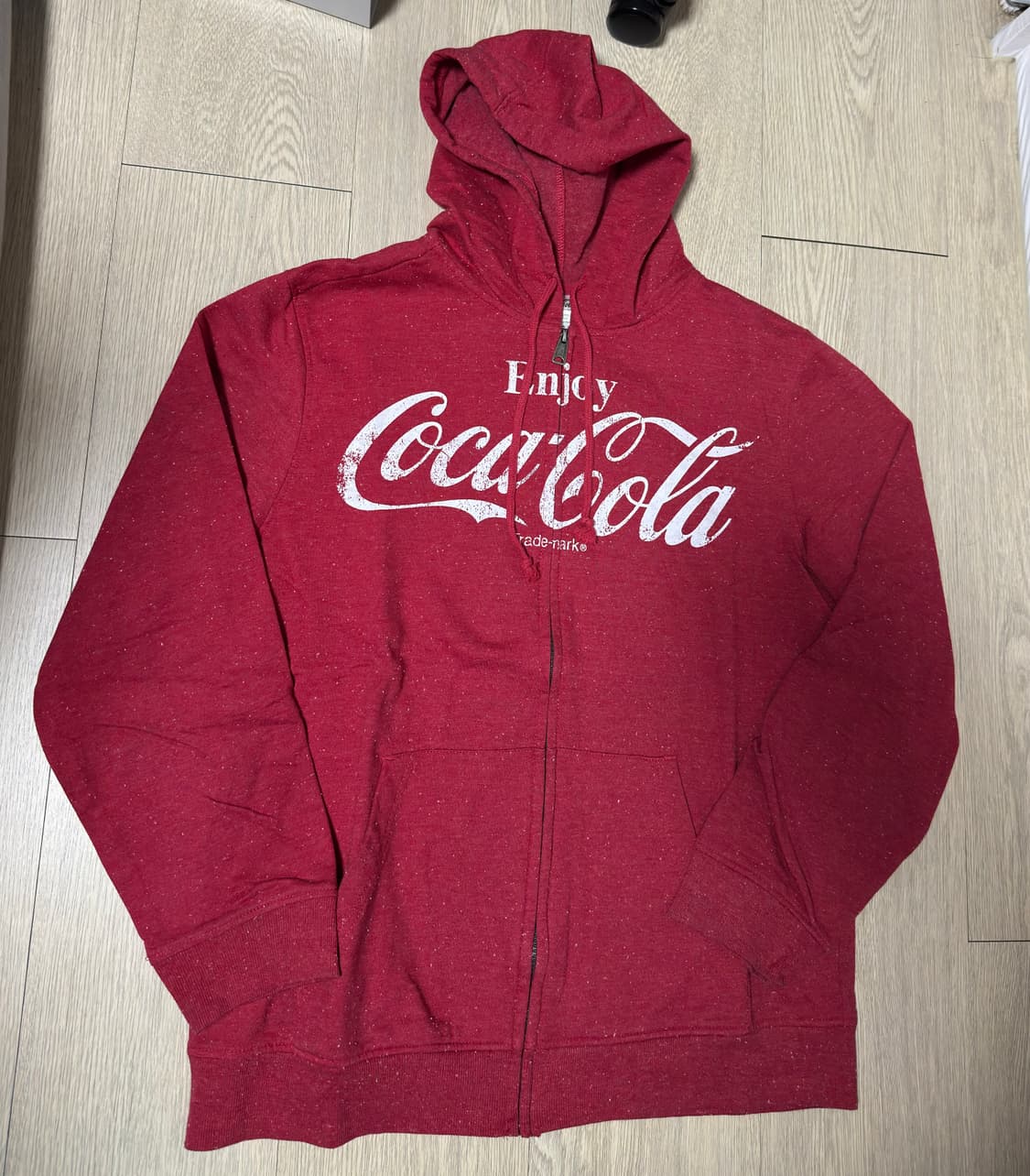 빈티지 코카콜라 오피셜 후드 집업 레드 L 상품이미지2