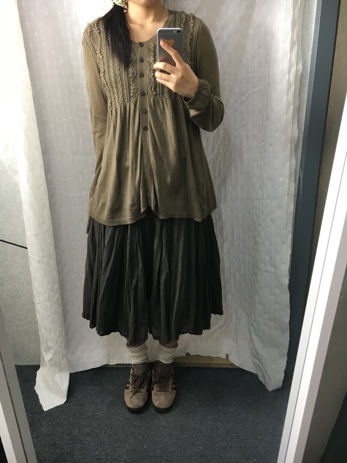 카키브라운 가디건  상품이미지4