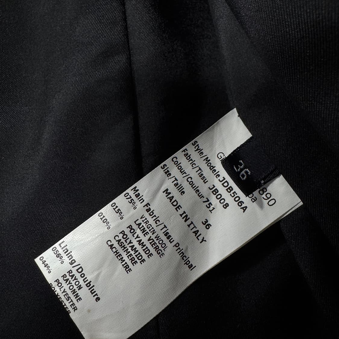 질샌더 네이비 울 캐시미어 코트 상품이미지3